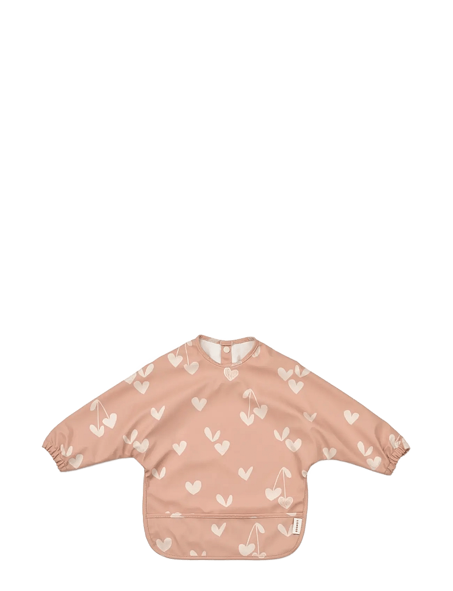 Liewood - Merle Printed Cape Bib - pikkade varrukatega pudipõll - sweethearts / pale tuscany - 0