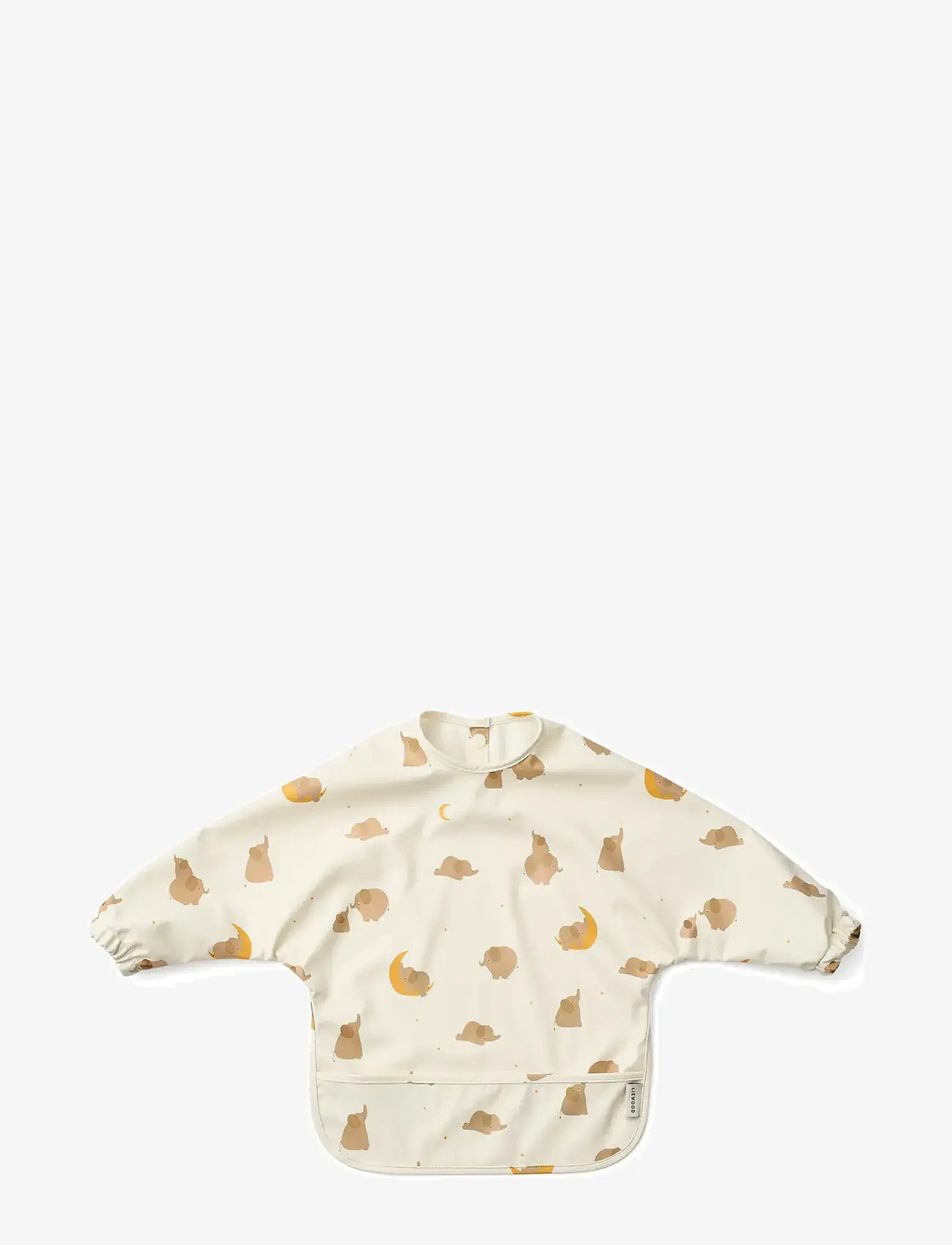 Liewood - Merle Printed Cape Bib - langarmlätzchen - elephant / creme de la creme - 0