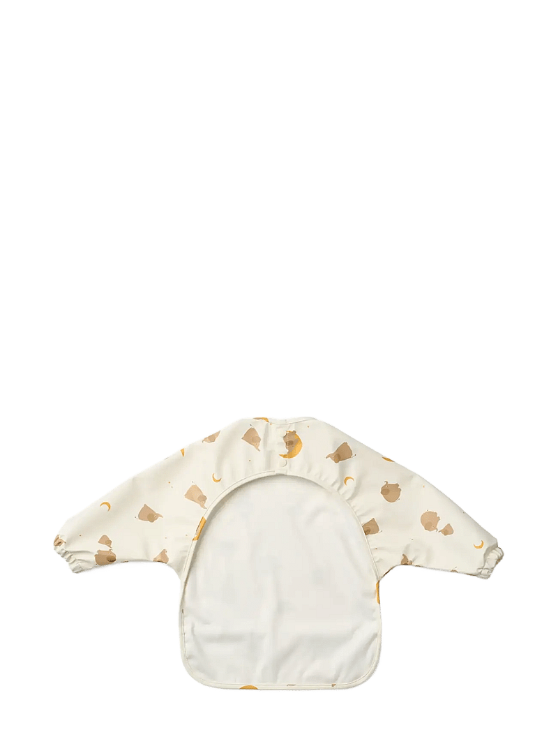 Liewood - Merle Printed Cape Bib - pikkade varrukatega pudipõll - elephant / creme de la creme - 1