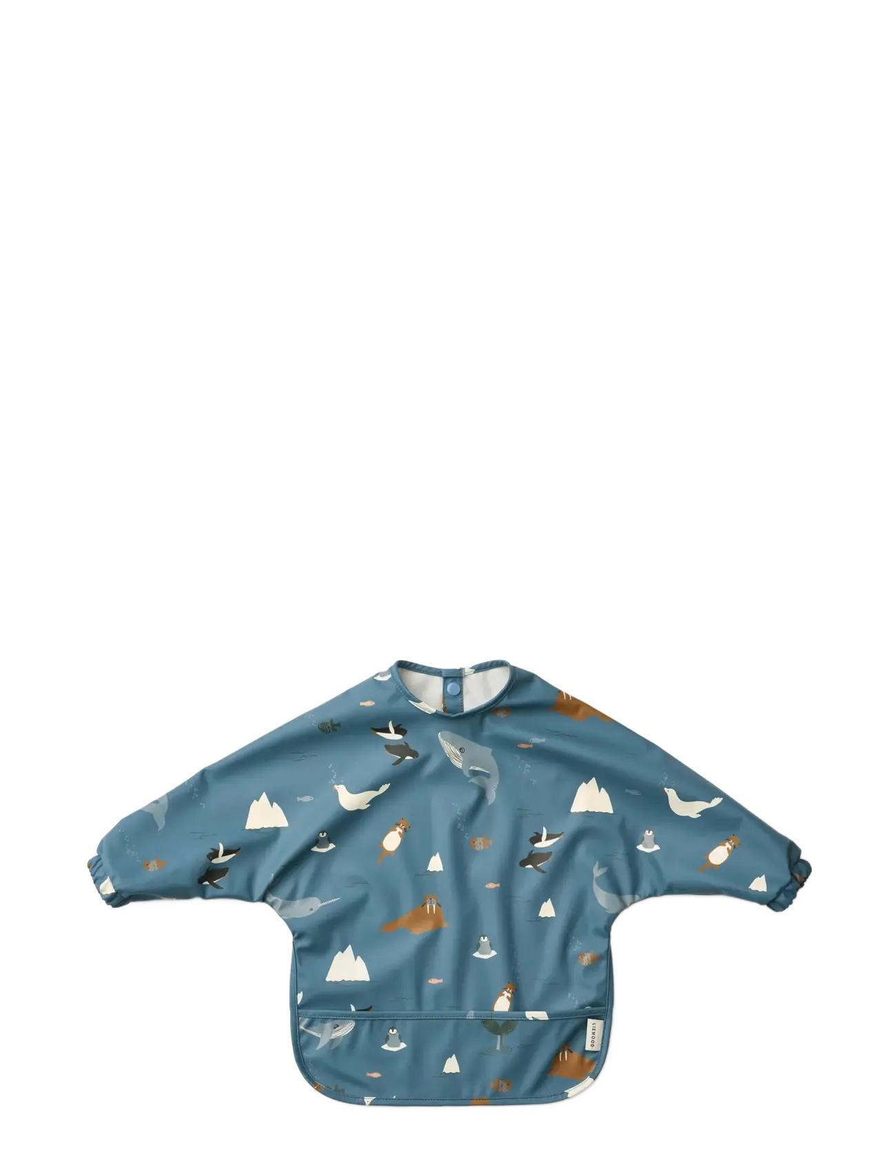 Liewood Merle Printed Cape Bib, One Size, Blue, Hagesmække > Langærmet Hagesmæk, Børn