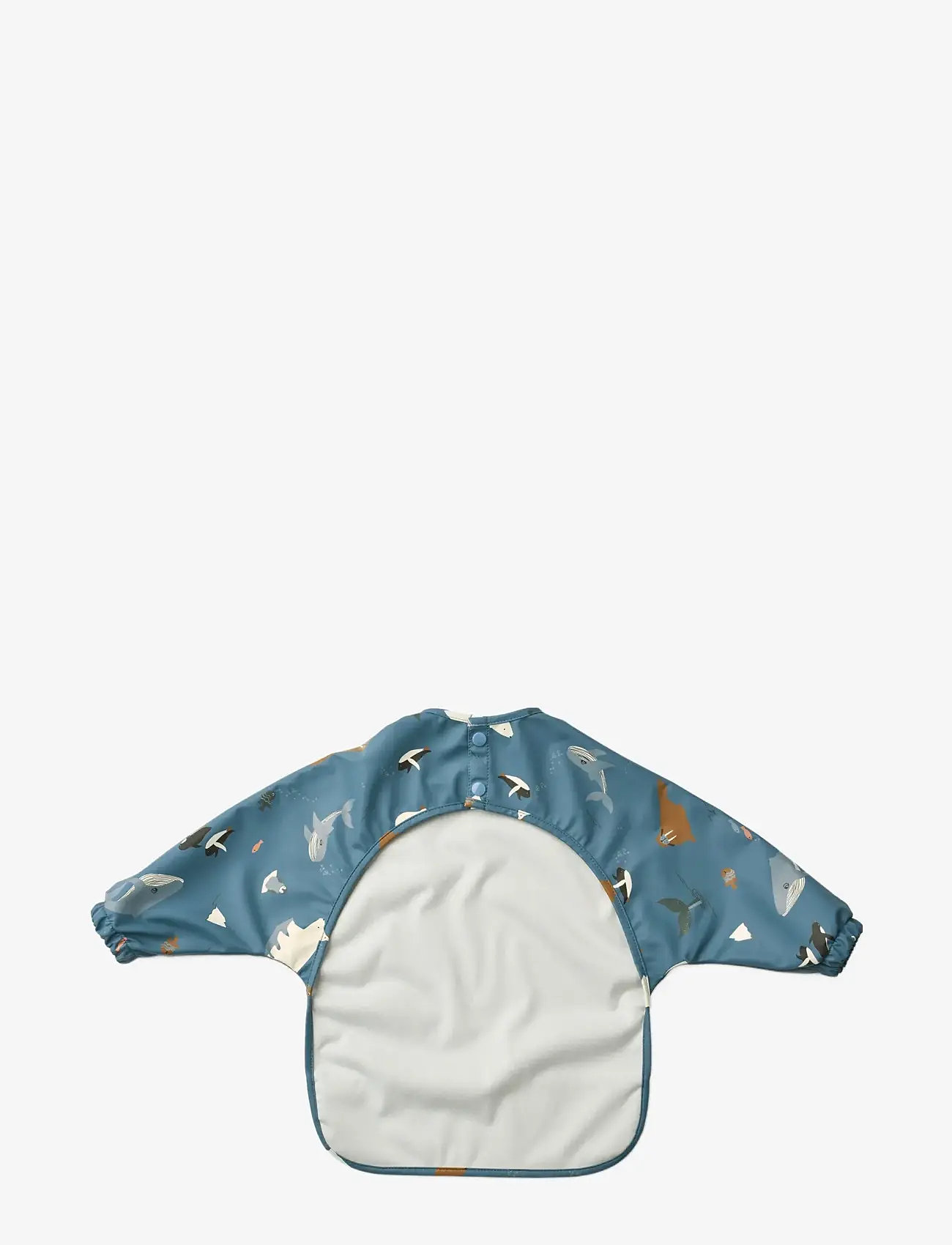 Liewood - Merle Printed Cape Bib - långärmad haklappar - arctic sea /  ocean view - 1