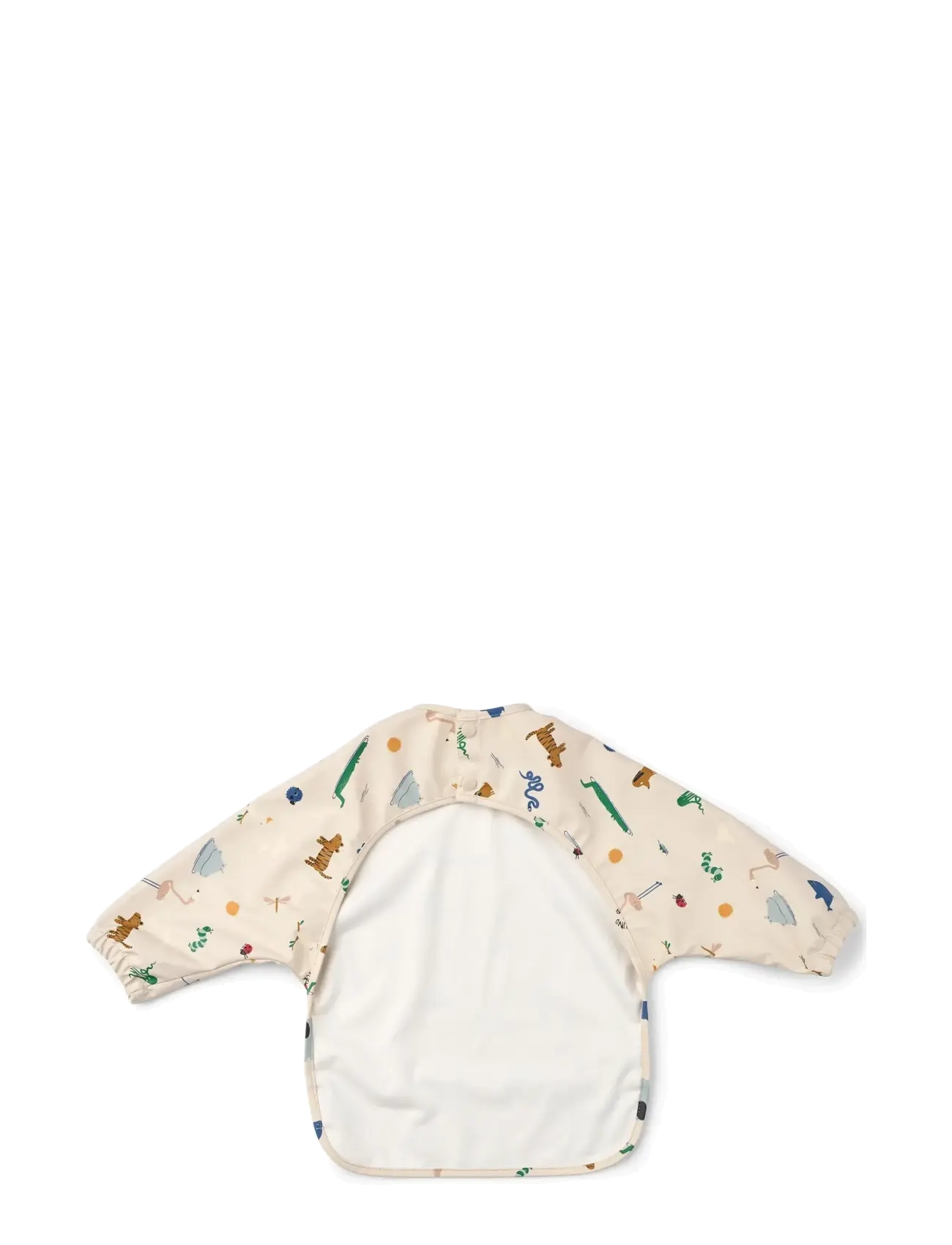 Liewood - Merle Printed Cape Bib - pitkähihainen ruokalappu - around the world / sandy - 1