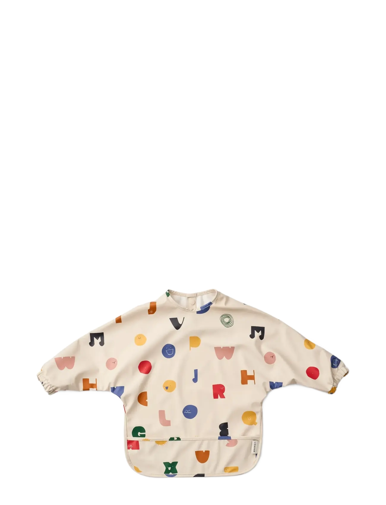 Liewood Merle Printed Cape Bib, One Size, Beige, Hagesmække > Langærmet Hagesmæk, Børn