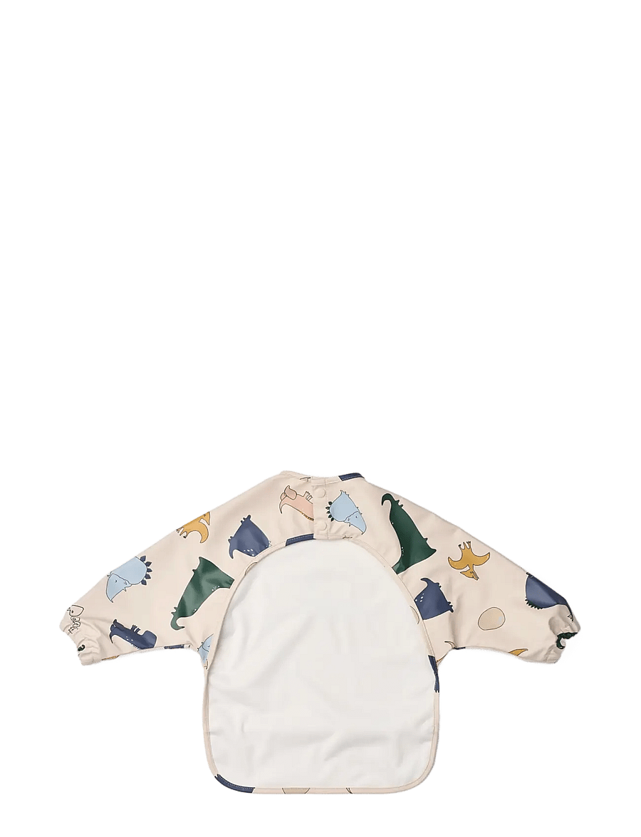 Liewood - Merle Printed Cape Bib - långärmad haklappar - dino roar / sandy - 1