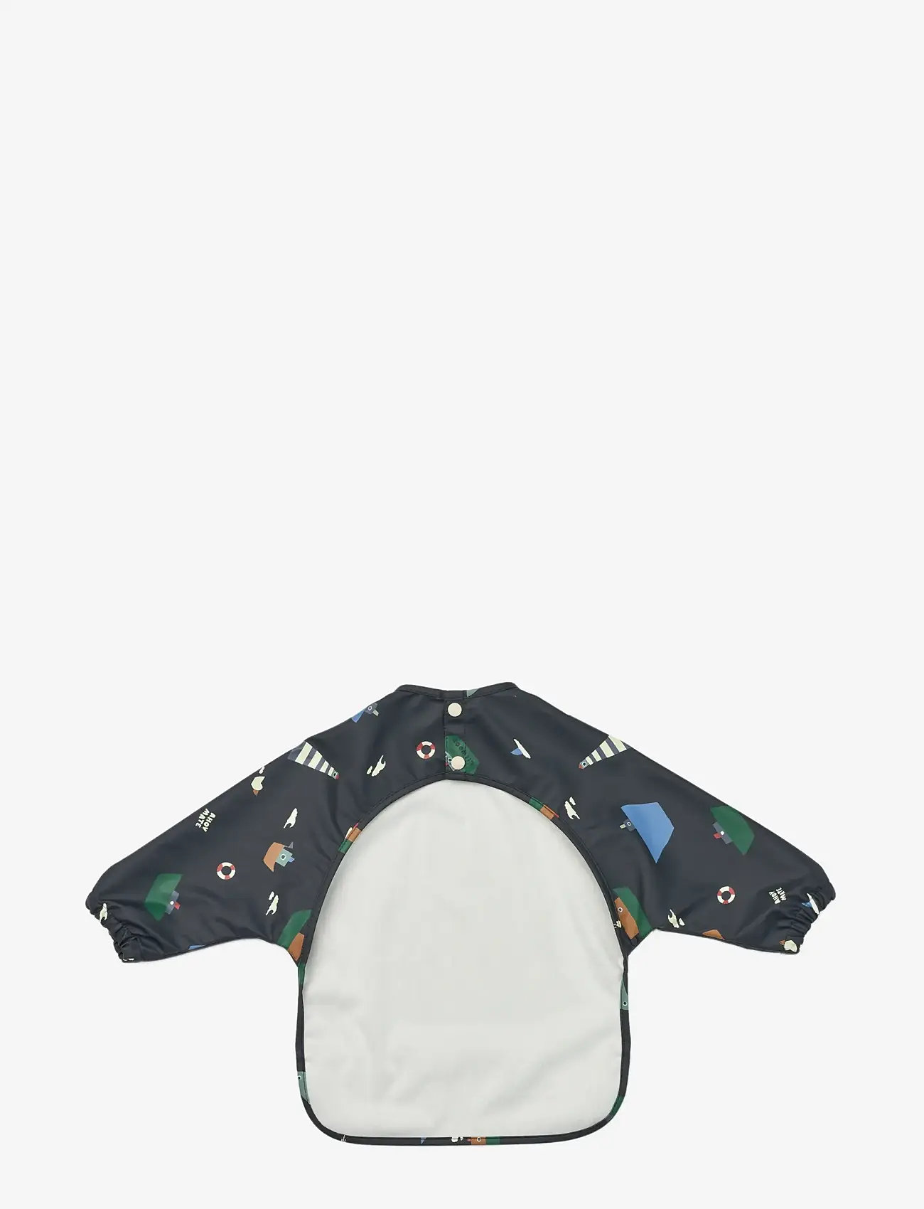 Liewood - Merle Printed Cape Bib - långärmad haklappar - sailing / classic navy - 2