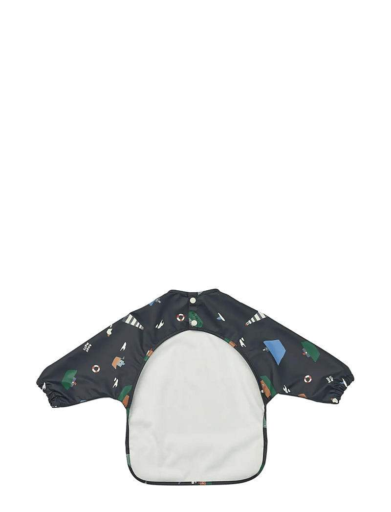 Liewood - Merle Printed Cape Bib - långärmad haklappar - sailing / classic navy - 2