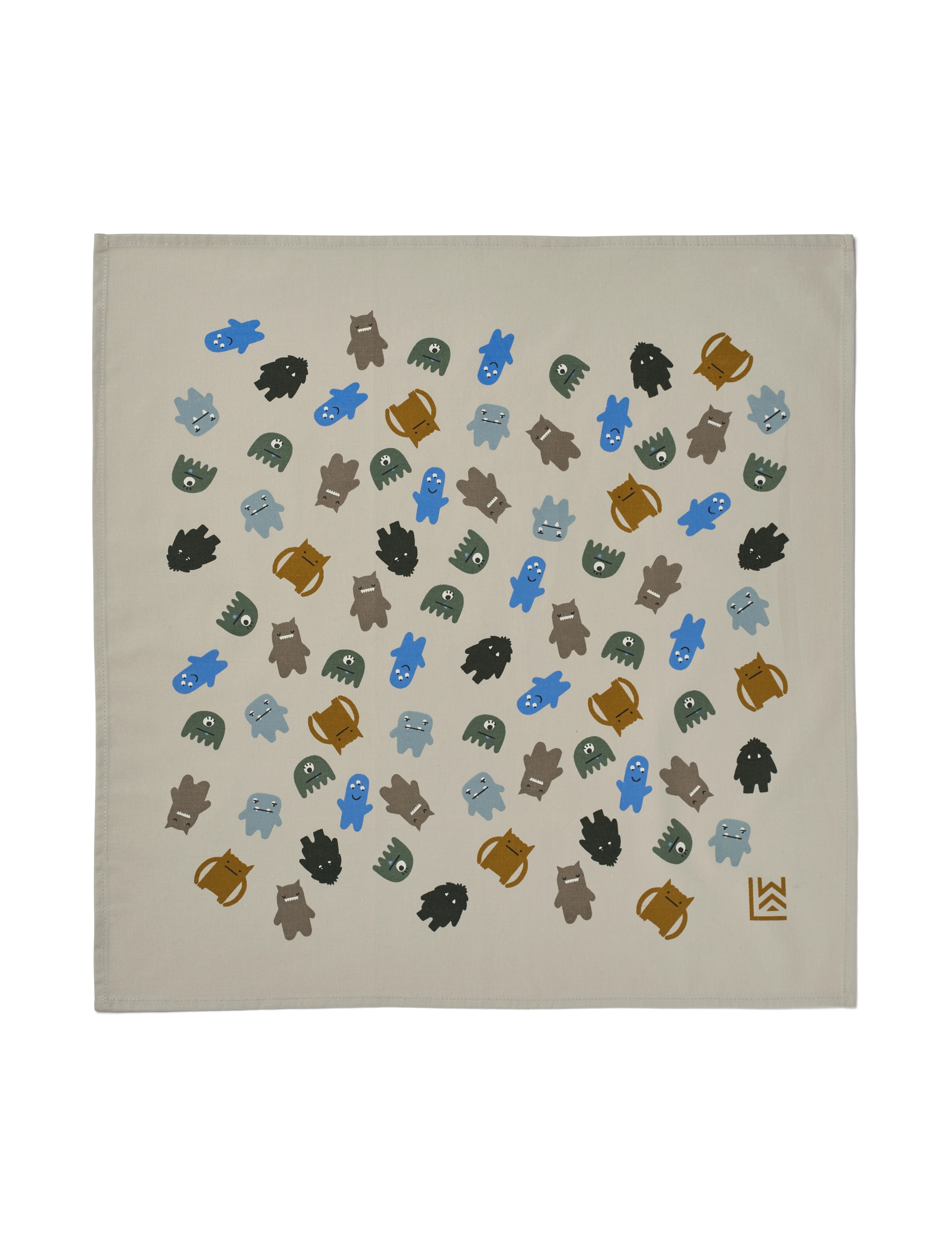 Liewood - Bali Printed Bandana Scarf 2-pack - monster blue mix / check mix - 4