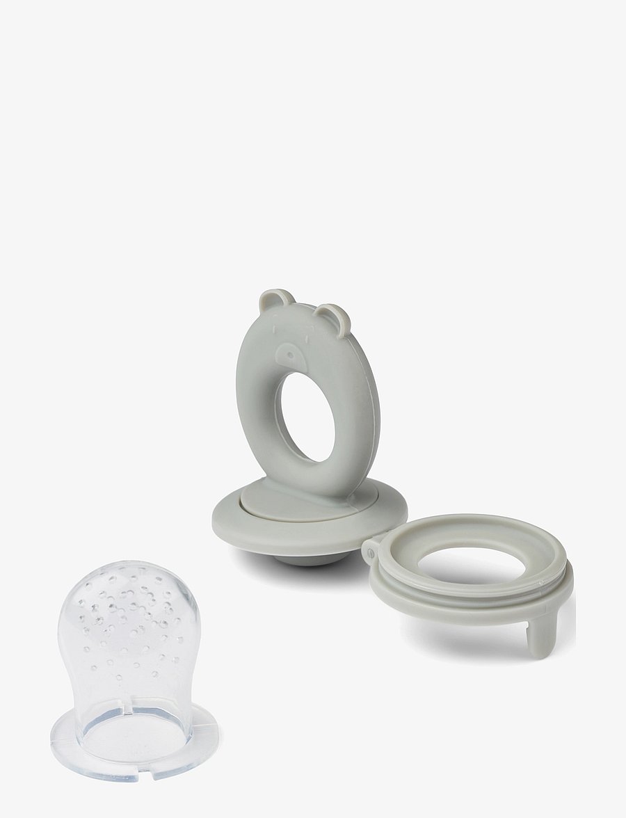 Liewood - Miranda Bear Shape Food Feeder 2-Pack - knijpzakjes - whale blue / dove blue - 2