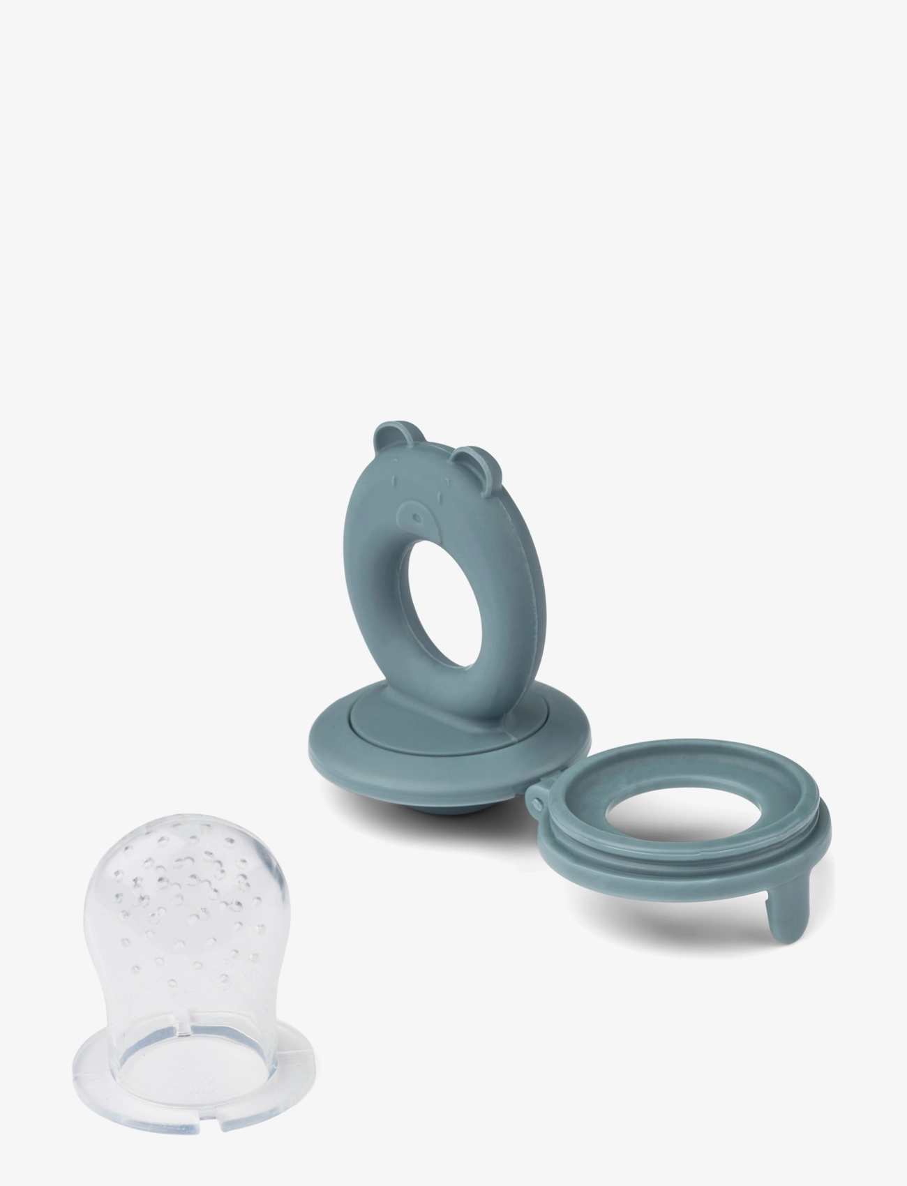 Liewood - Miranda Bear Shape Food Feeder 2-Pack - fødevareposer - whale blue / dove blue - 3