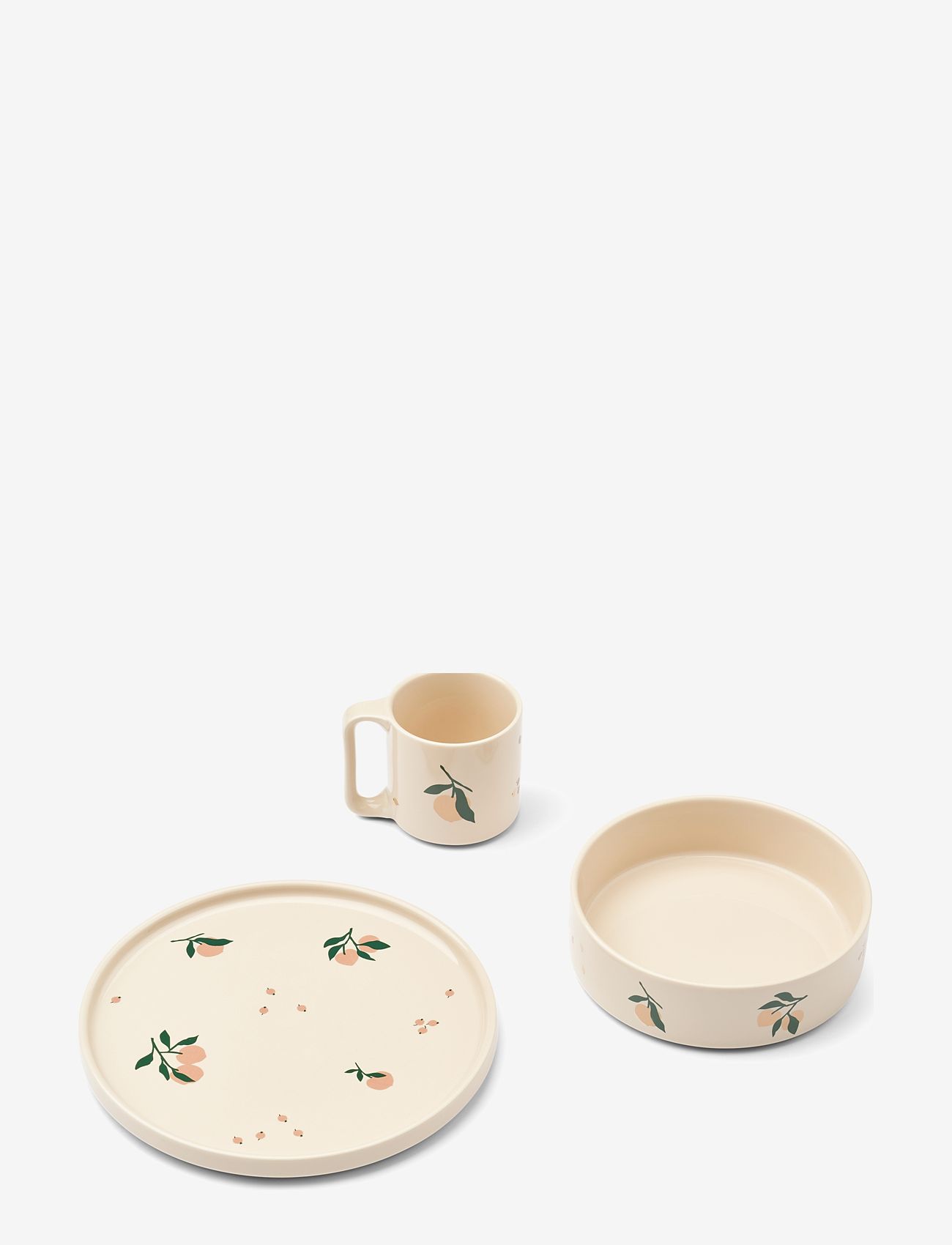 Liewood - Camren Porcelain Tableware Set - serviessets - peach / sea shell - 1