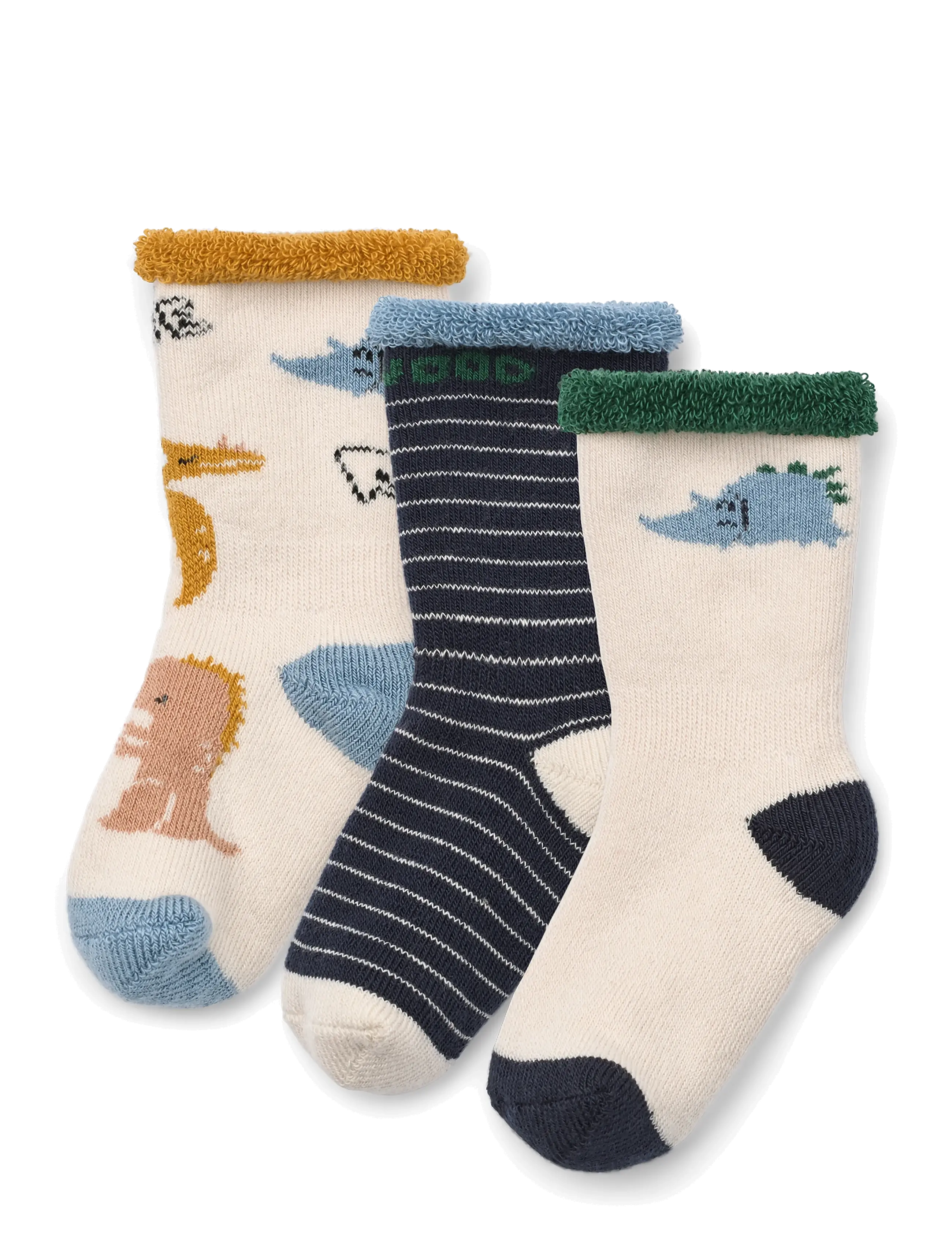 Liewood Eloy Baby Socks 3-Pack - Baby-Socken - DINO MULTI MIX / cream