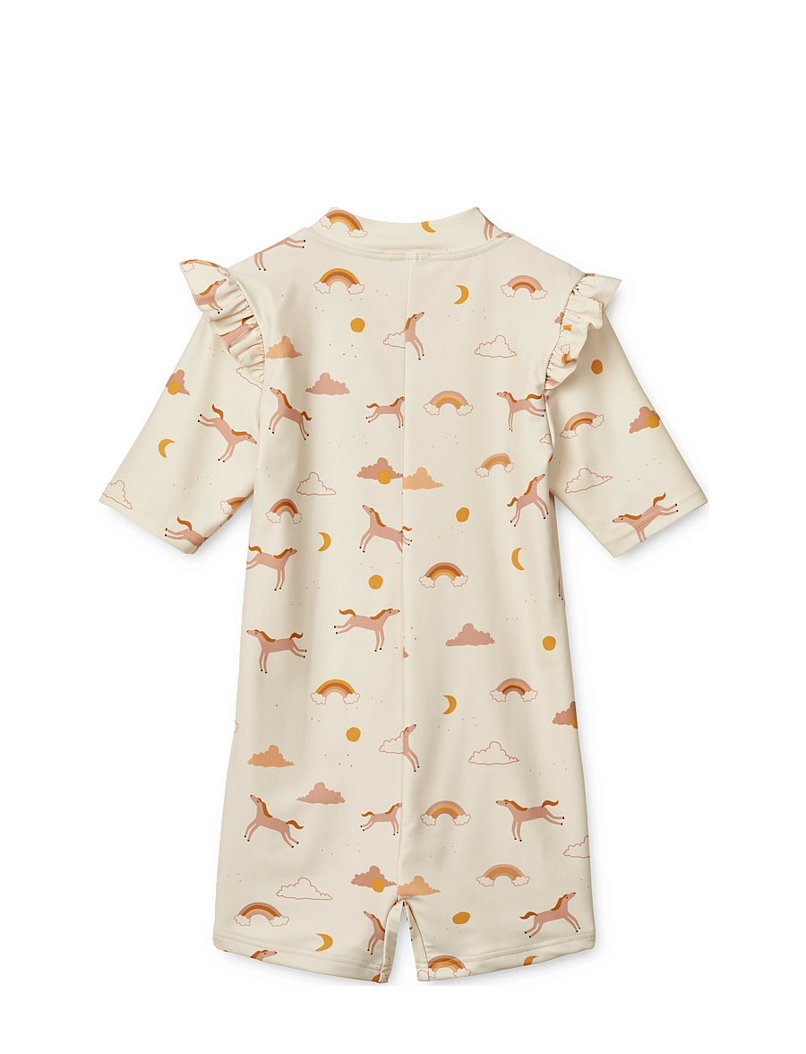 Liewood - Amel Printed Swim Jumpsuit - uv-tøj - dream / ecru - 1