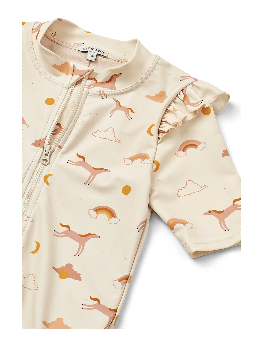 Liewood - Amel Printed Swim Jumpsuit - uv-tøj - dream / ecru - 2