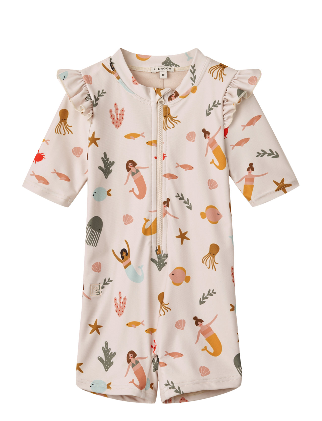Liewood - Amel Printed Swim Jumpsuit - badedragter - mermaids / sandy - 0