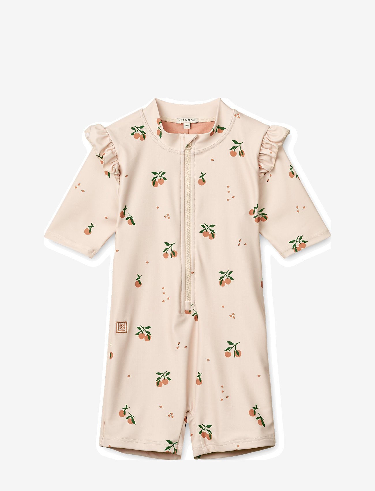 Liewood - Amel Printed Swim Jumpsuit - stroje kąpielowe jednoczęściowe - peach / sea shell - 0