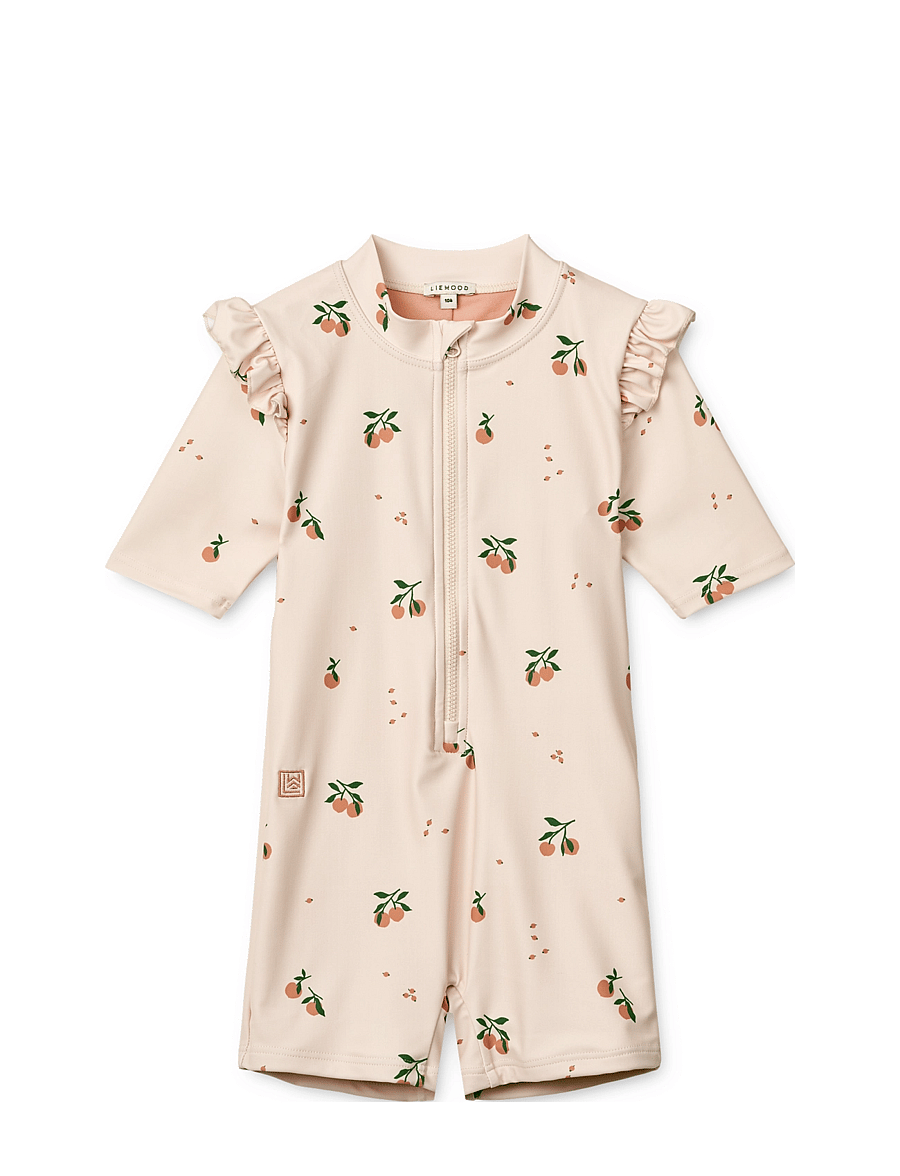 Liewood - Amel Printed Swim Jumpsuit - badekleidung - peach / sea shell - 0