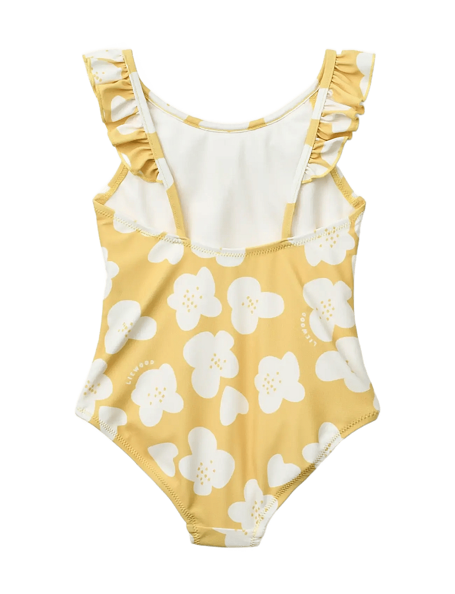 Liewood - Kallie Printed Swimsuit - uv clothing - flower / lemon yellow - 2