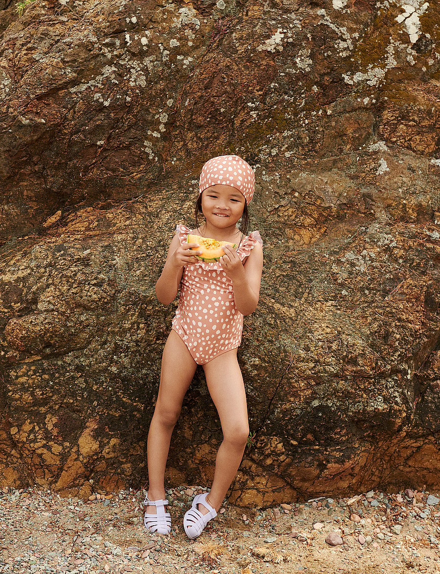 Liewood - Kallie Printed Swimsuit - rūbai su uv apsauga - leo spots / tuscany rose - 0