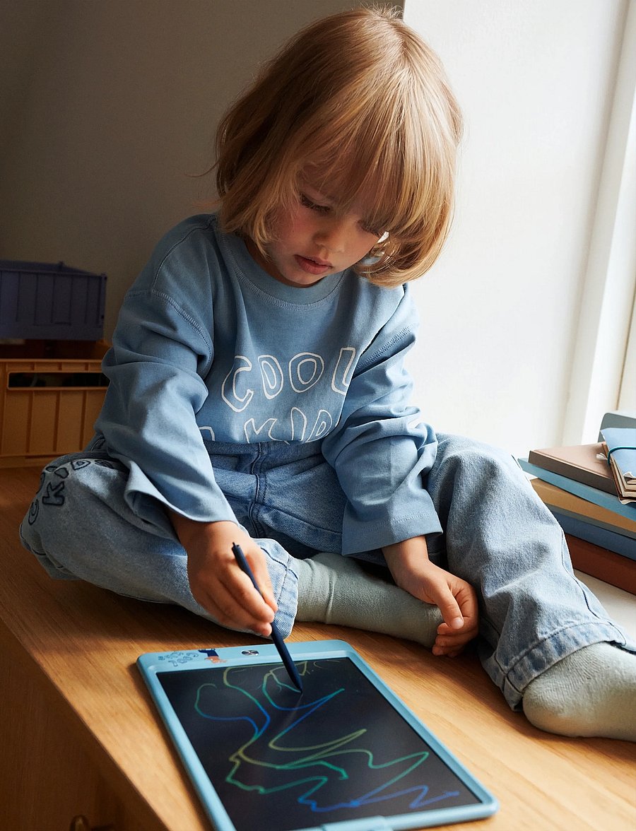 Liewood - Zora magic drawing board 10 inches - zeichenbretter - tiger / beach blue - 0