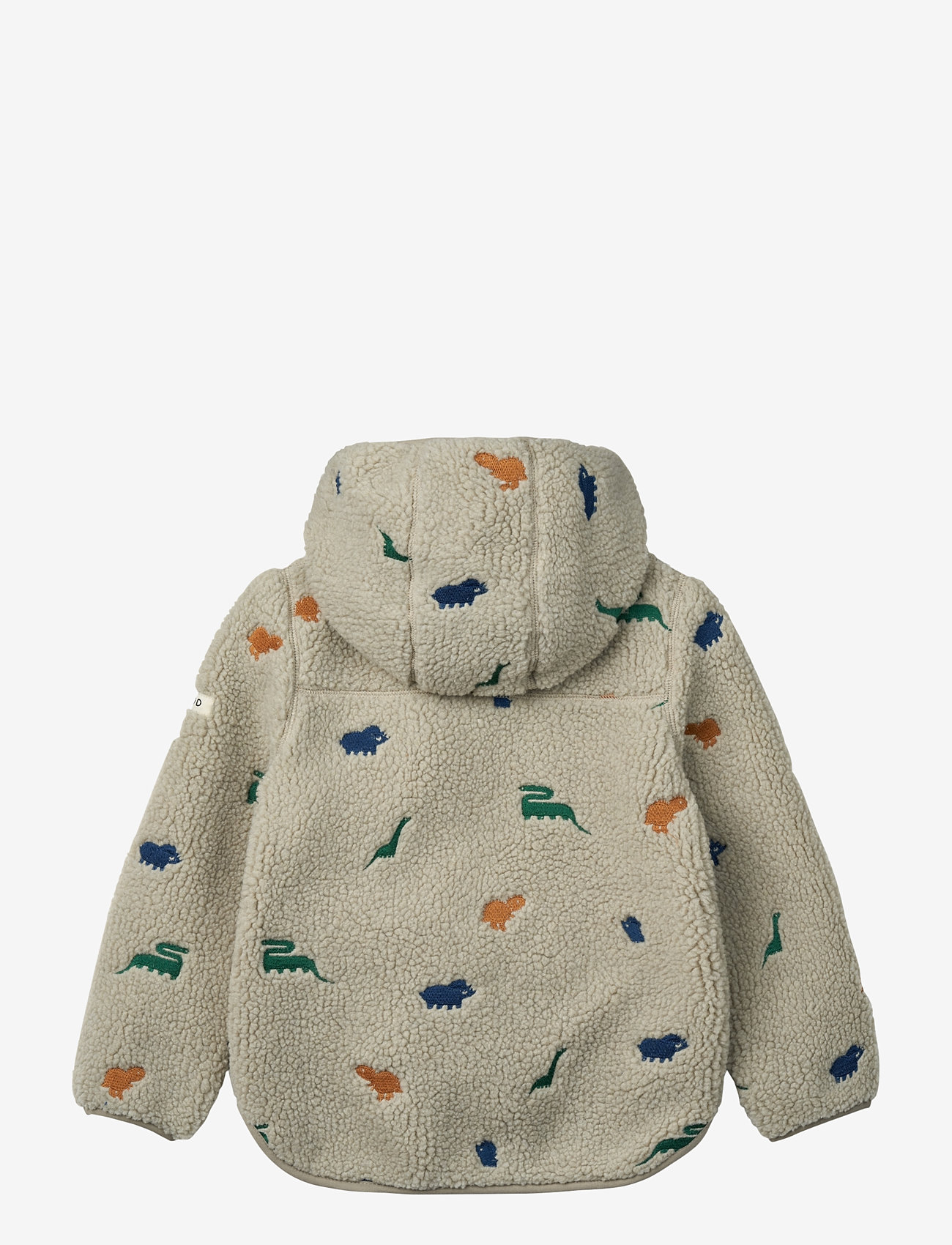 Liewood - Mara Pile Jacket With Ears - dinosaur / mist embroidery - 1