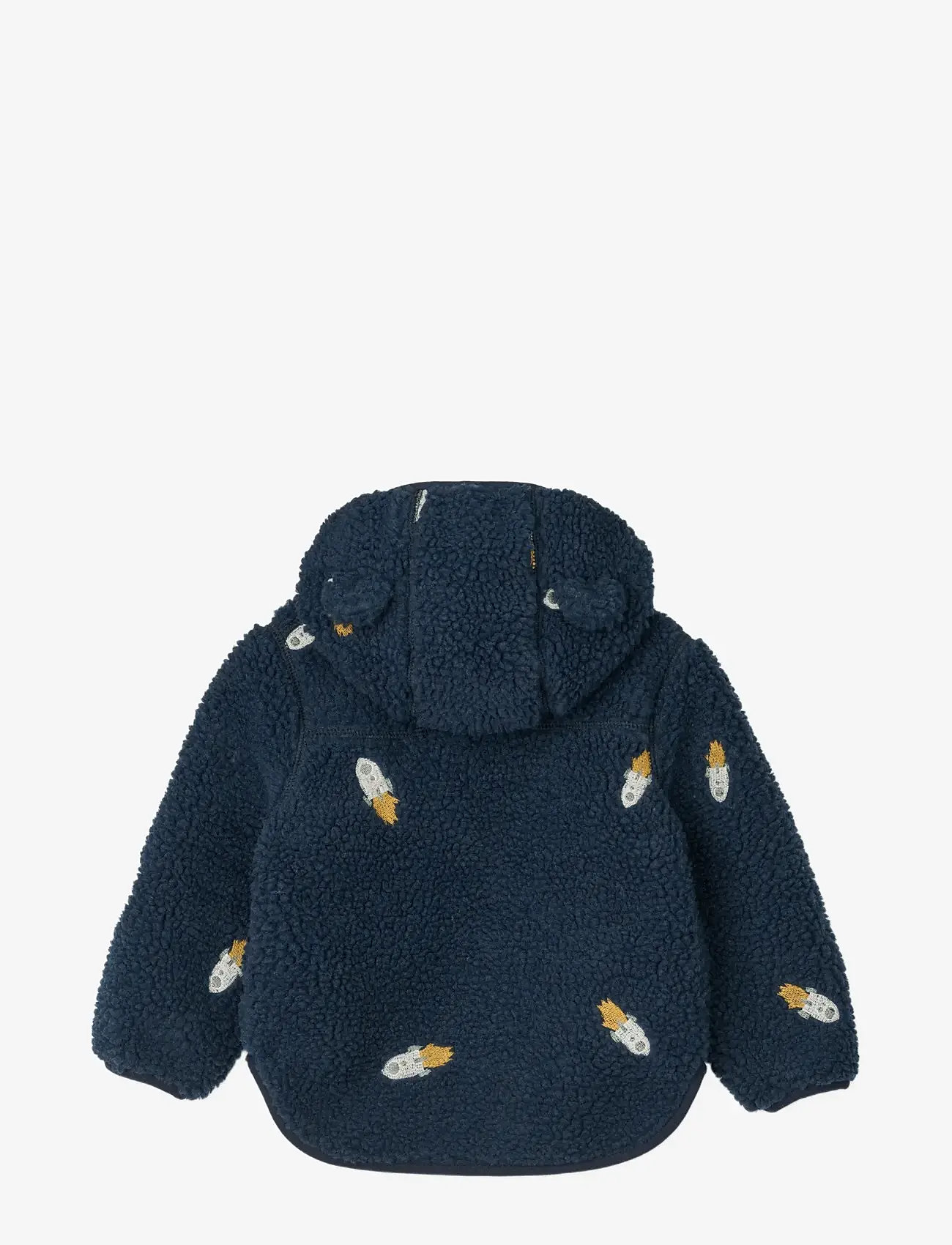 Liewood - Mara Pile Jacket With Ears - fleecejackor - rocket / classic navy / embroidery - 1
