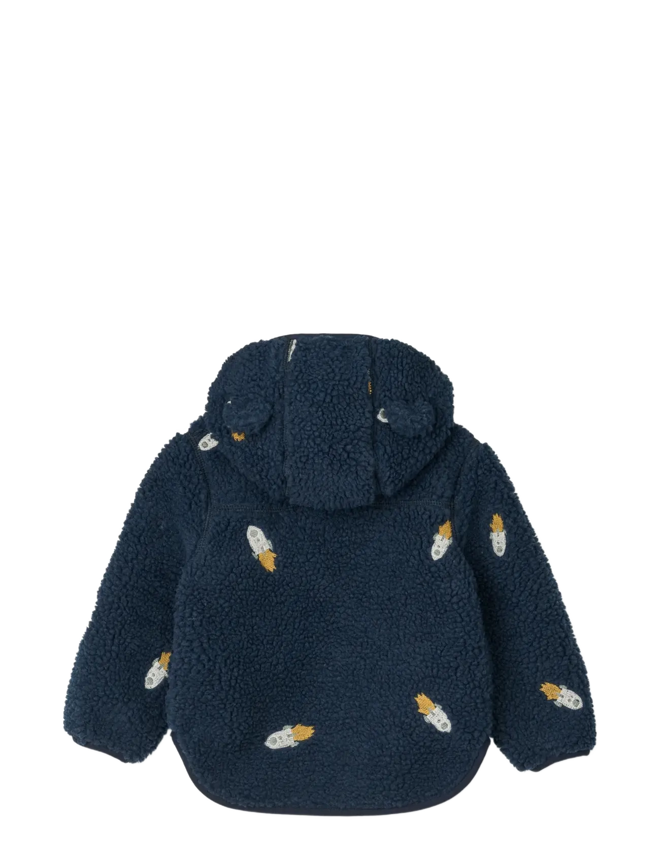 Liewood - Mara Pile Jacket With Ears - fleecejakker - rocket / classic navy / embroidery - 1