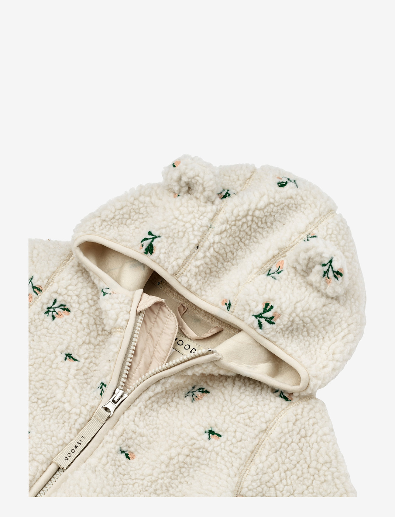 Liewood - Mara Pile Jacket With Ears - peach / sandy embroidery - 2