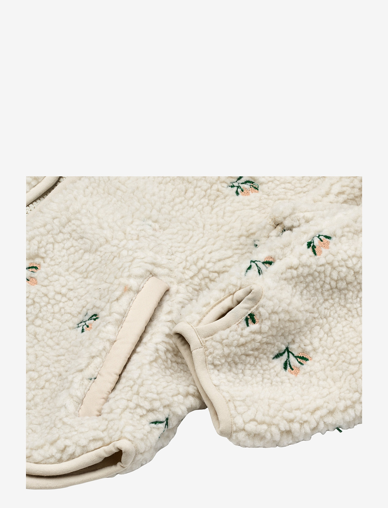 Liewood - Mara Pile Jacket With Ears - peach / sandy embroidery - 3
