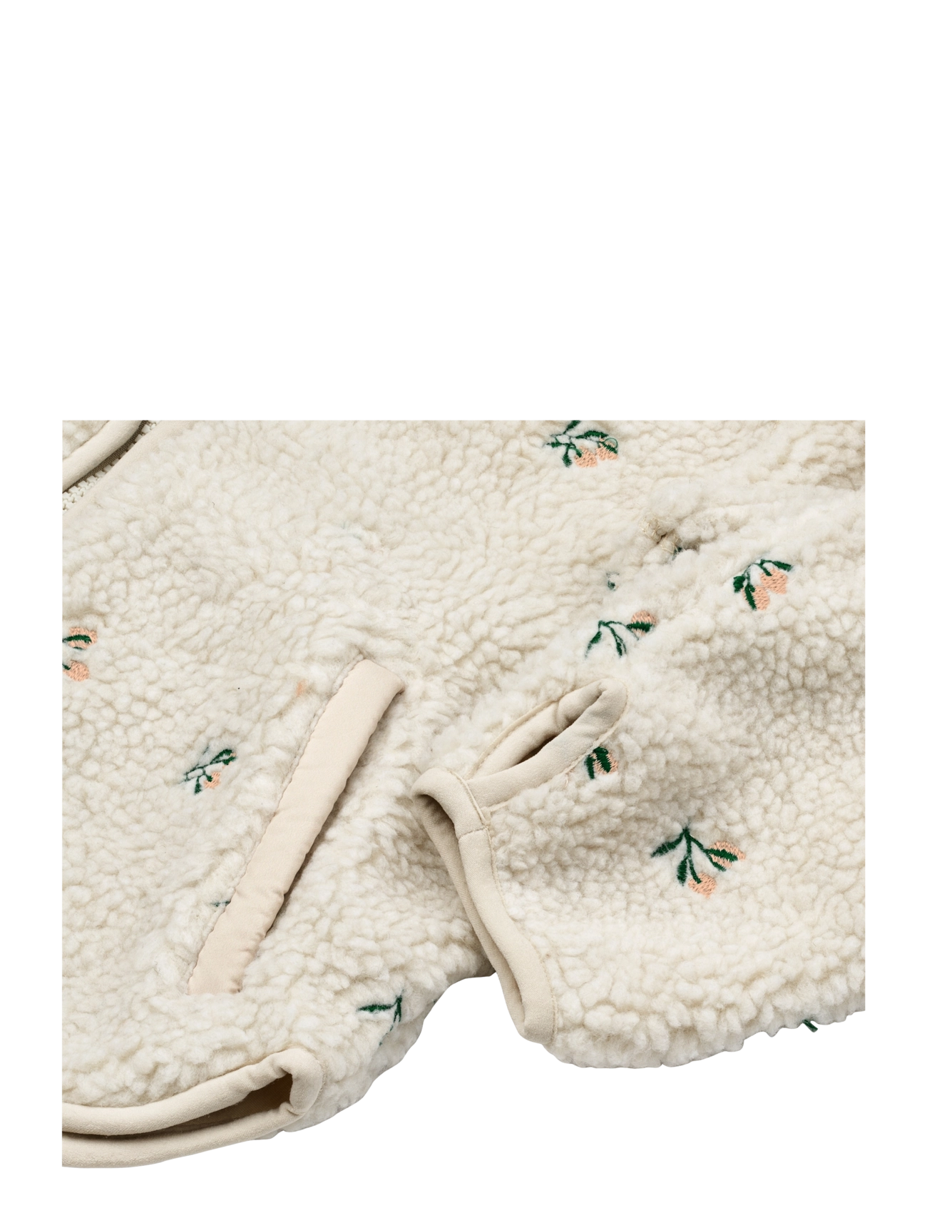 Liewood - Mara Pile Jacket With Ears - peach / sandy embroidery - 3