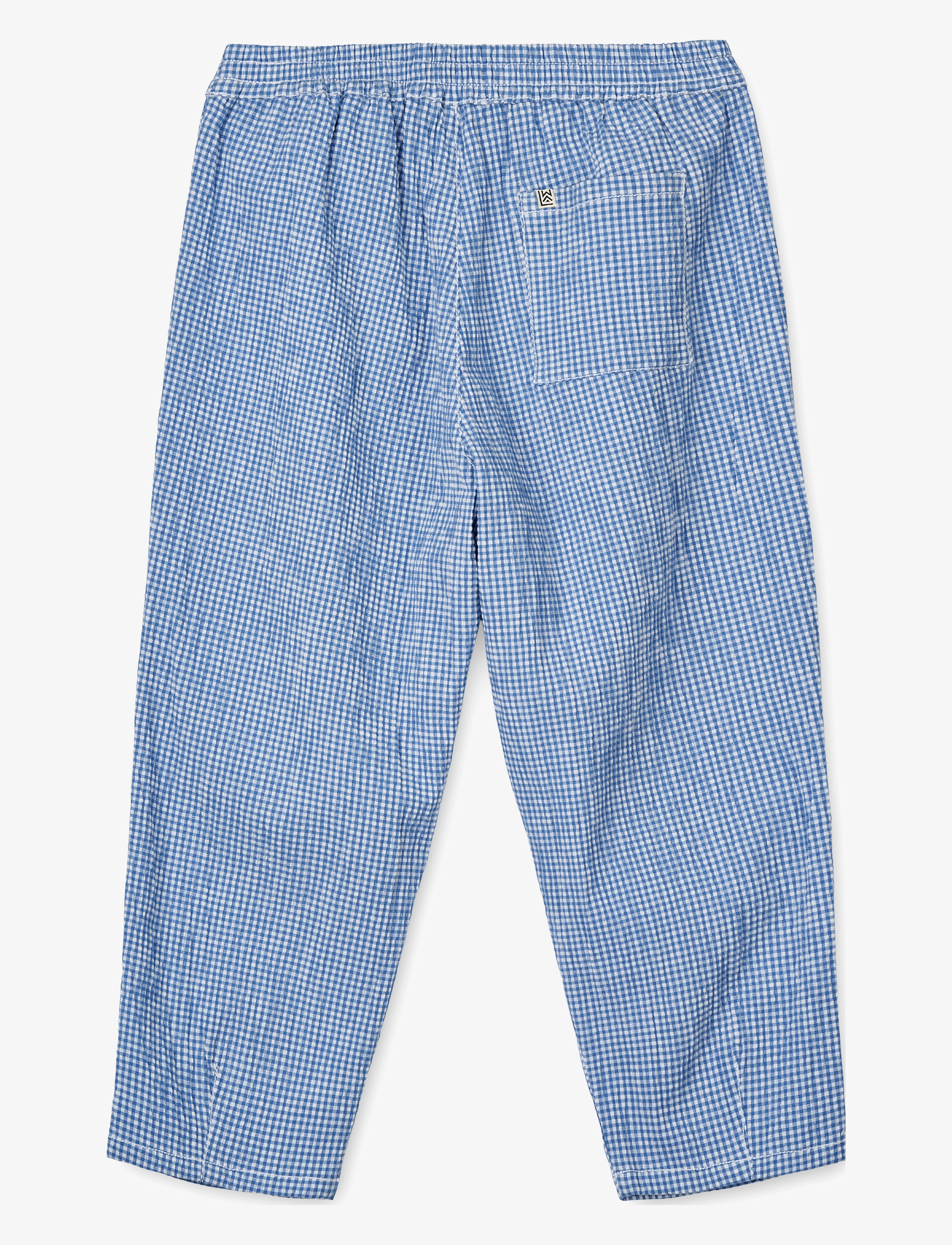 Liewood - Birger Seersucker Check Pants - y/d check riverside / crisp white - 2