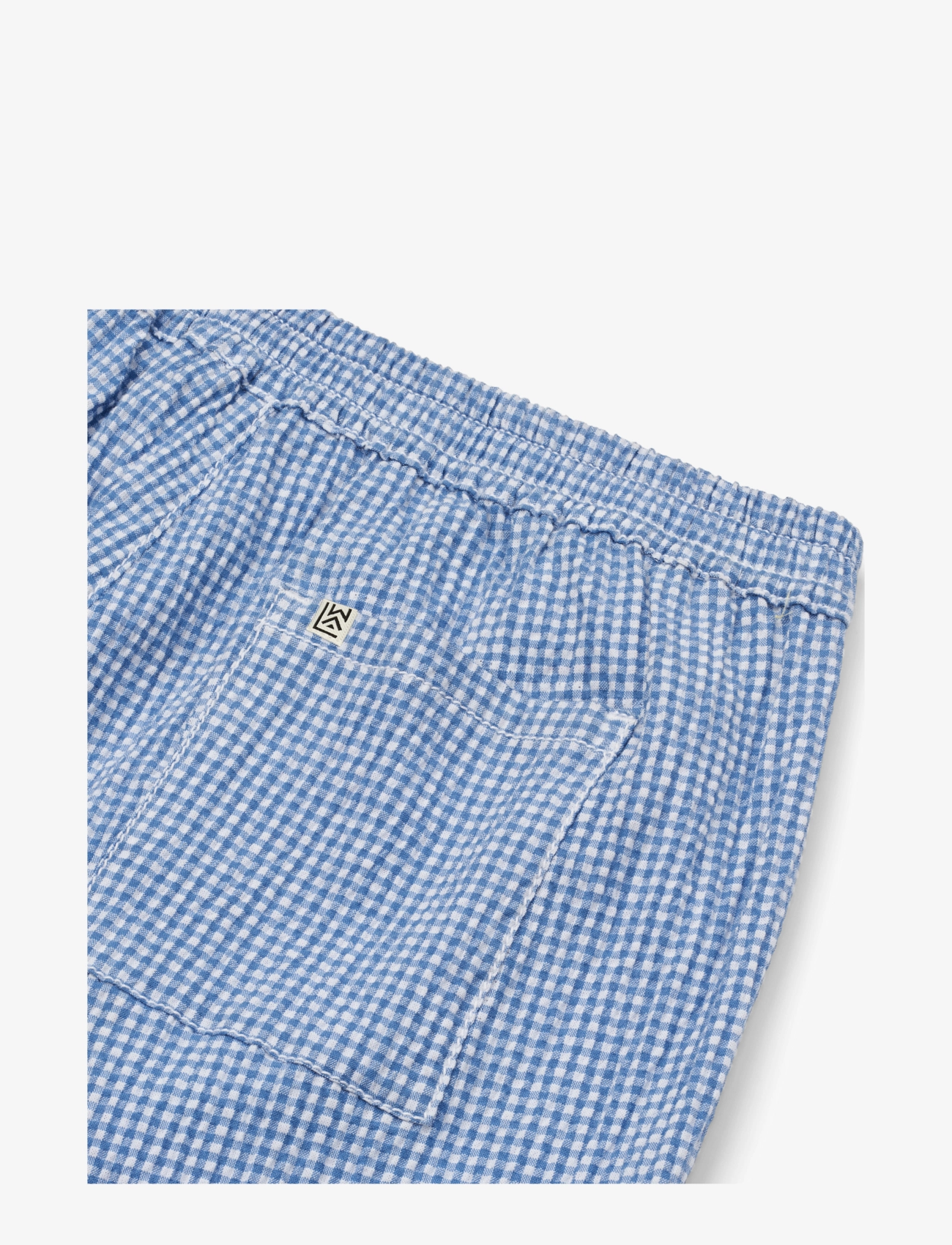 Liewood - Birger Seersucker Check Pants - y/d check riverside / crisp white - 1