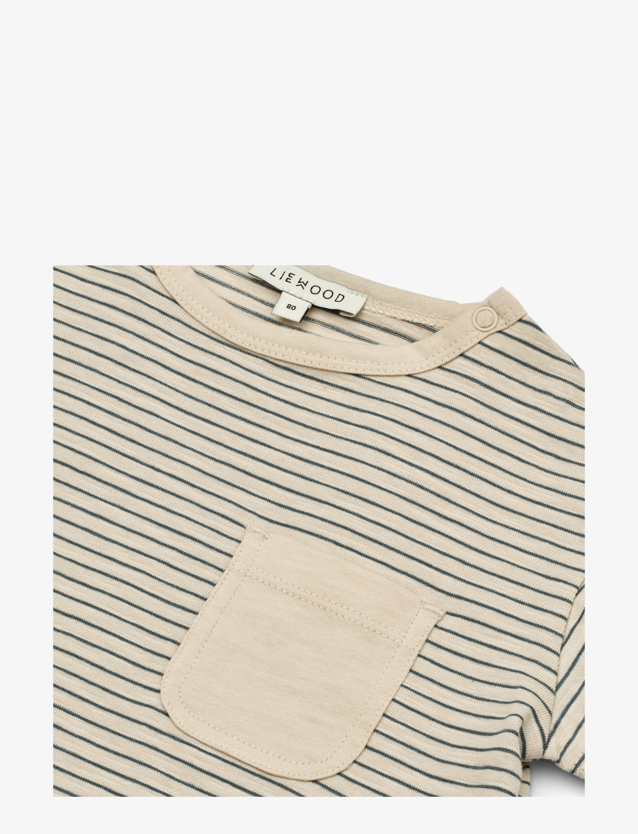 Liewood - Dodoma Baby Stripe Shortsleeve T-shirt - y/d stripes whale blue / sandy - 2