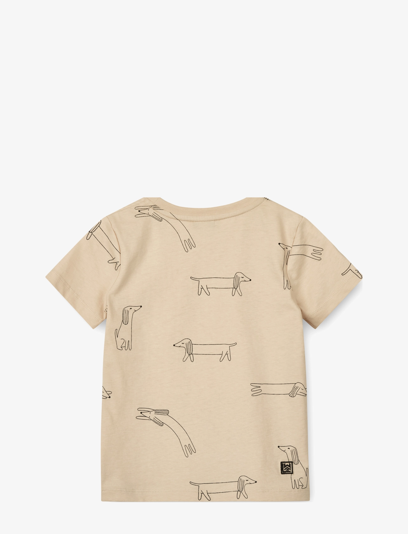Liewood - Apia Baby Printed Shortsleeve T-shirt - dog / sandy - 1