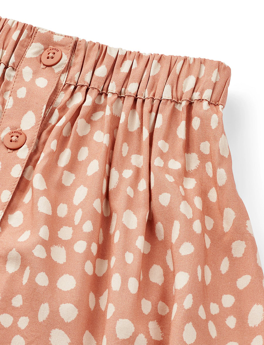 Liewood - Rosita Printed Long Skirt - kurze röcke - leo spots / tuscany rose - 2