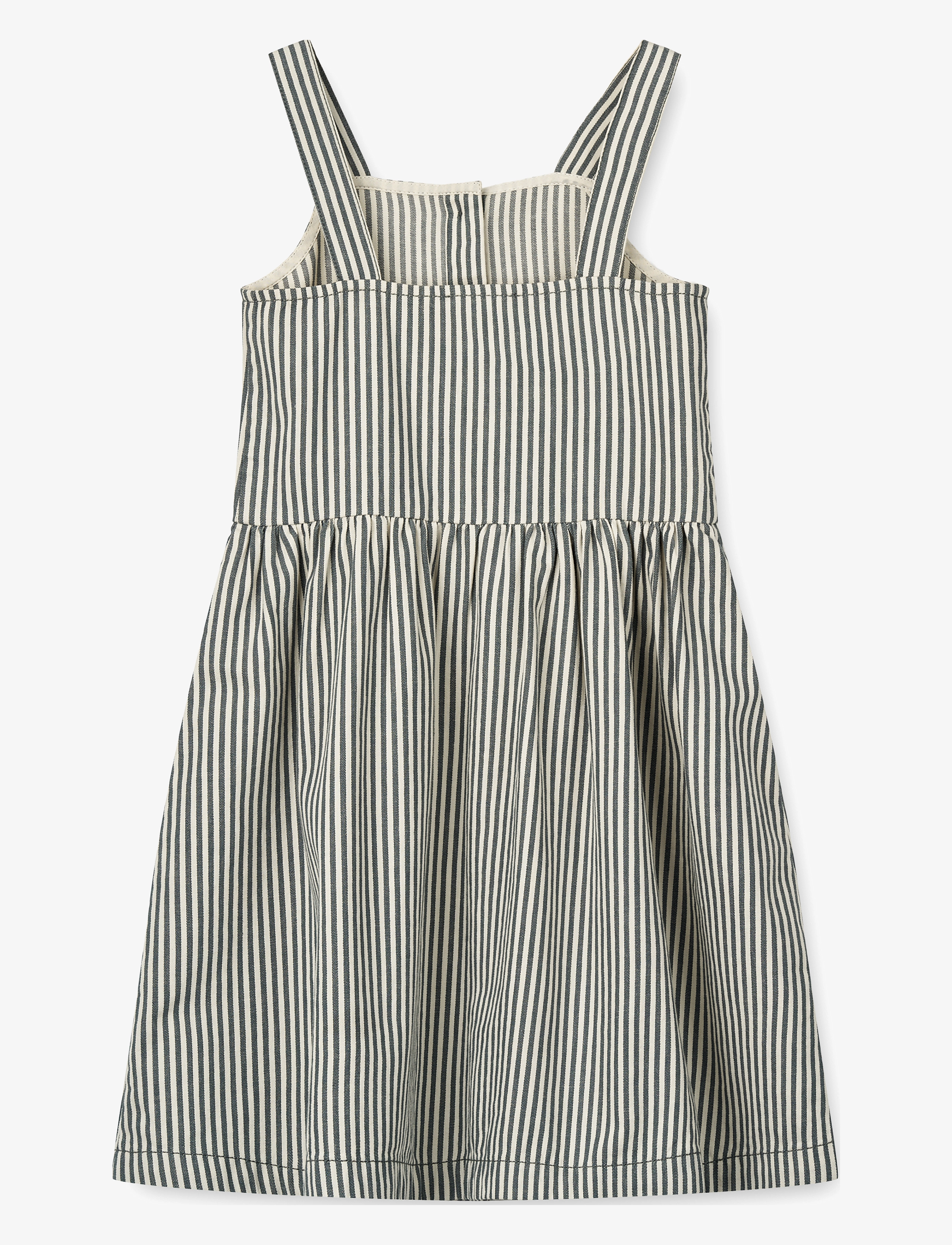 Liewood - Zia Stripe Dress - y/d stripe whale blue / creme de la creme - 2