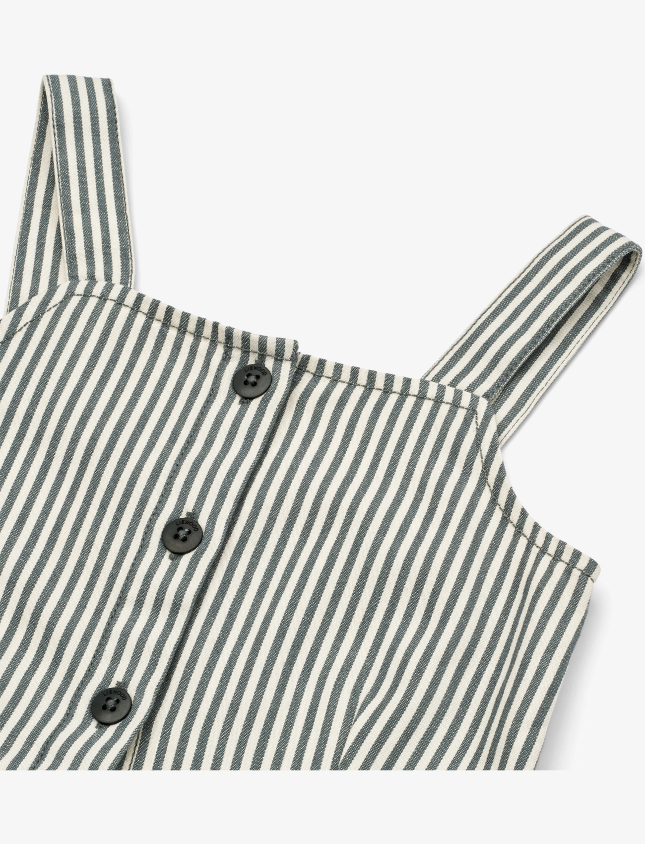 Liewood - Zia Stripe Dress - y/d stripe whale blue / creme de la creme - 3