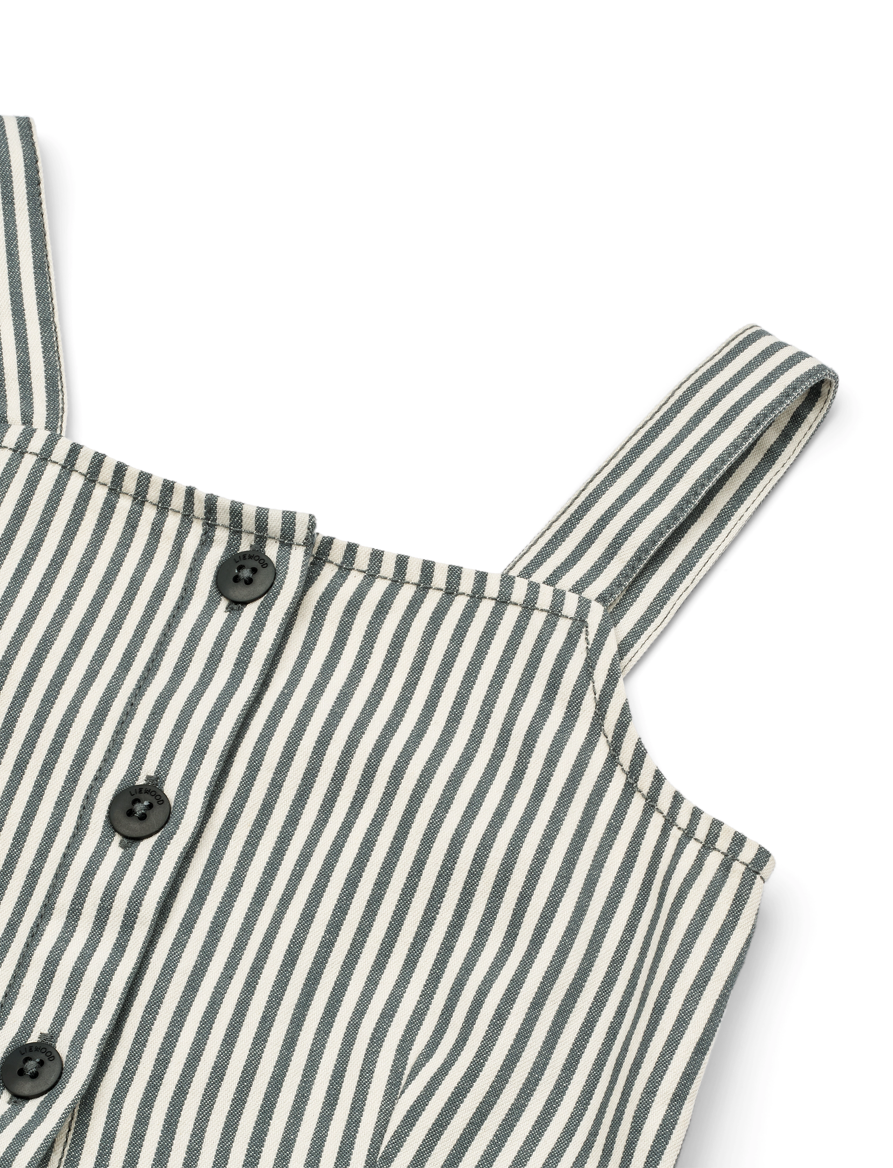 Liewood - Zia Stripe Dress - y/d stripe whale blue / creme de la creme - 4