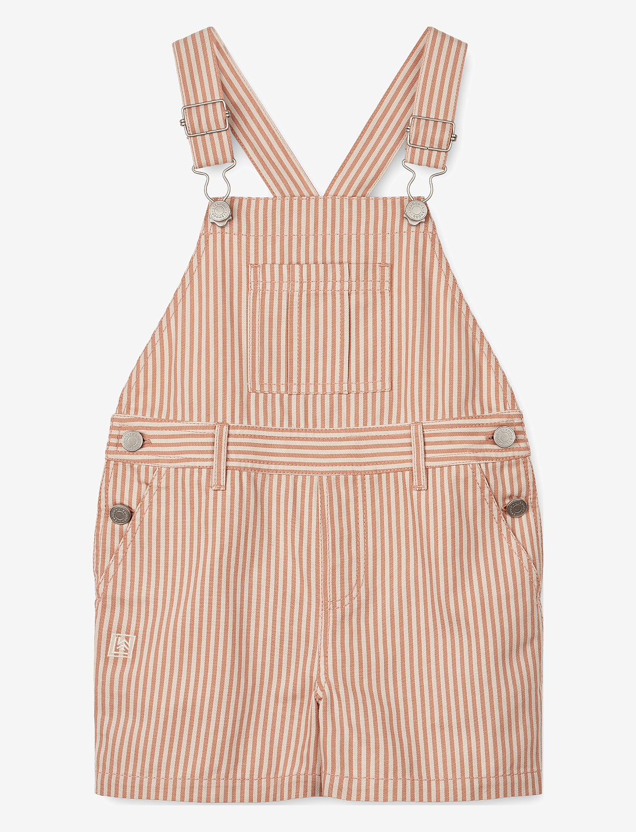 Liewood - Venedict Stripe Dungaree - y/d stripe tuscany rose/ sandy - 0