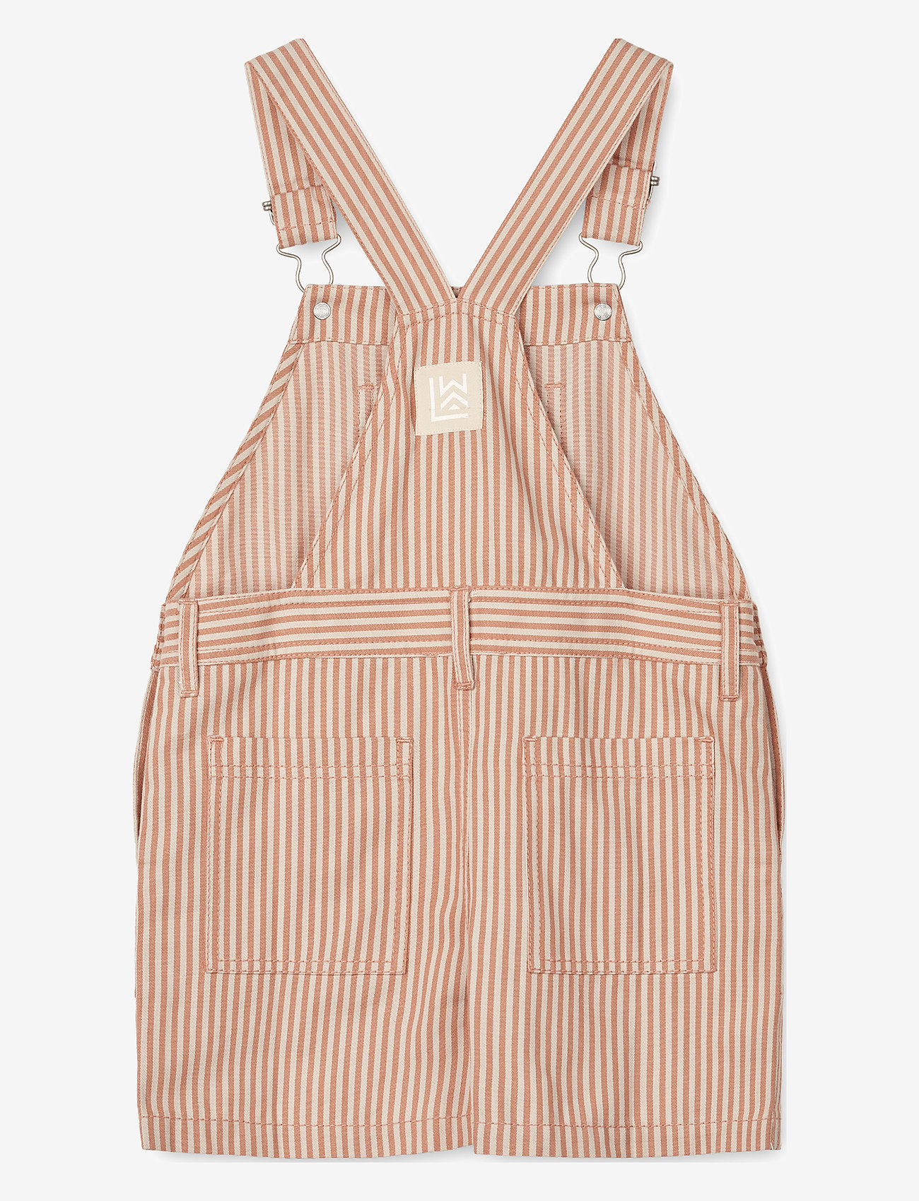 Liewood - Venedict Stripe Dungaree - y/d stripe tuscany rose/ sandy - 1