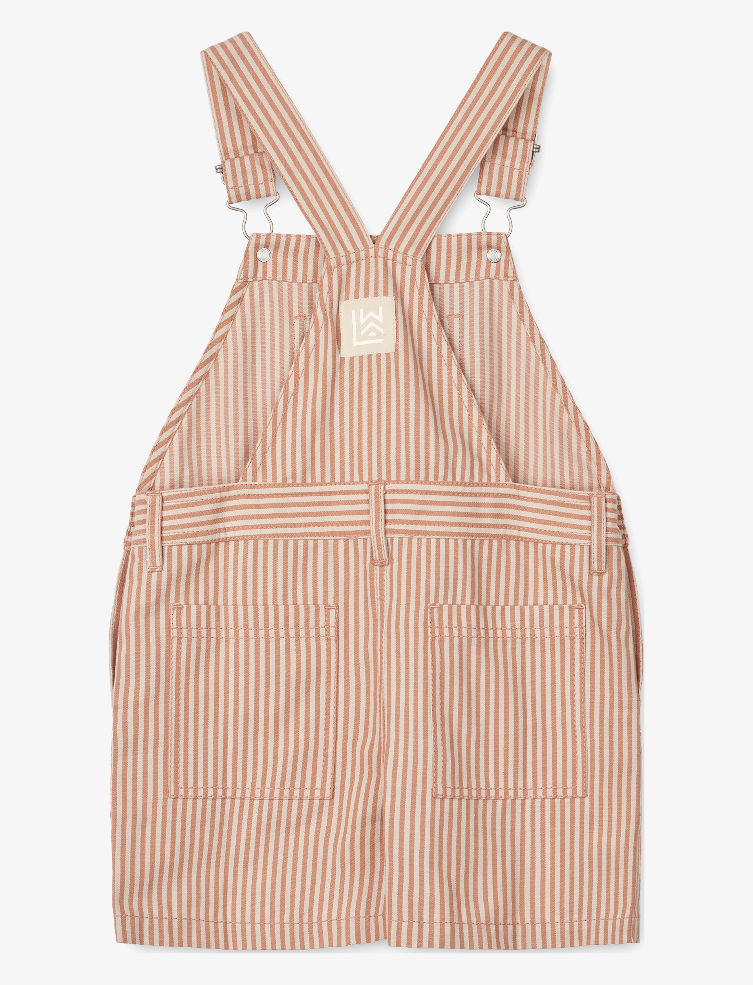 Liewood - Venedict Stripe Dungaree - y/d stripe tuscany rose/ sandy - 1