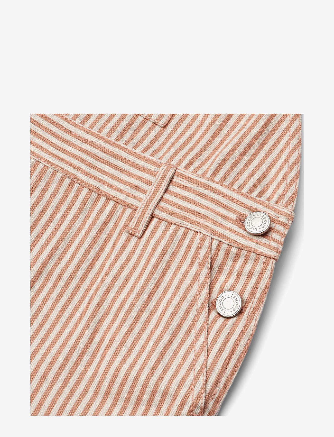 Liewood - Venedict Stripe Dungaree - y/d stripe tuscany rose/ sandy - 2