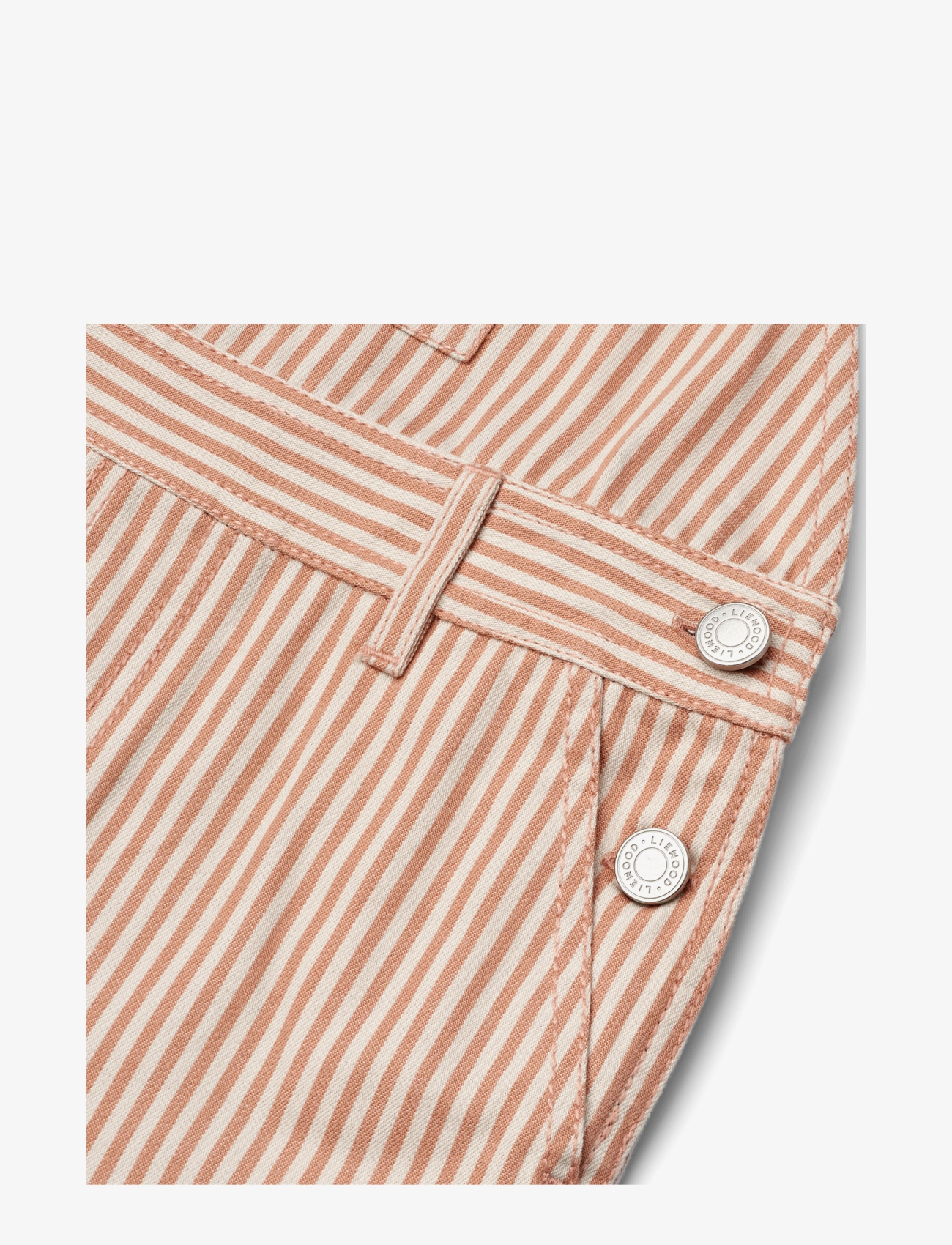 Liewood - Venedict Stripe Dungaree - y/d stripe tuscany rose/ sandy - 2