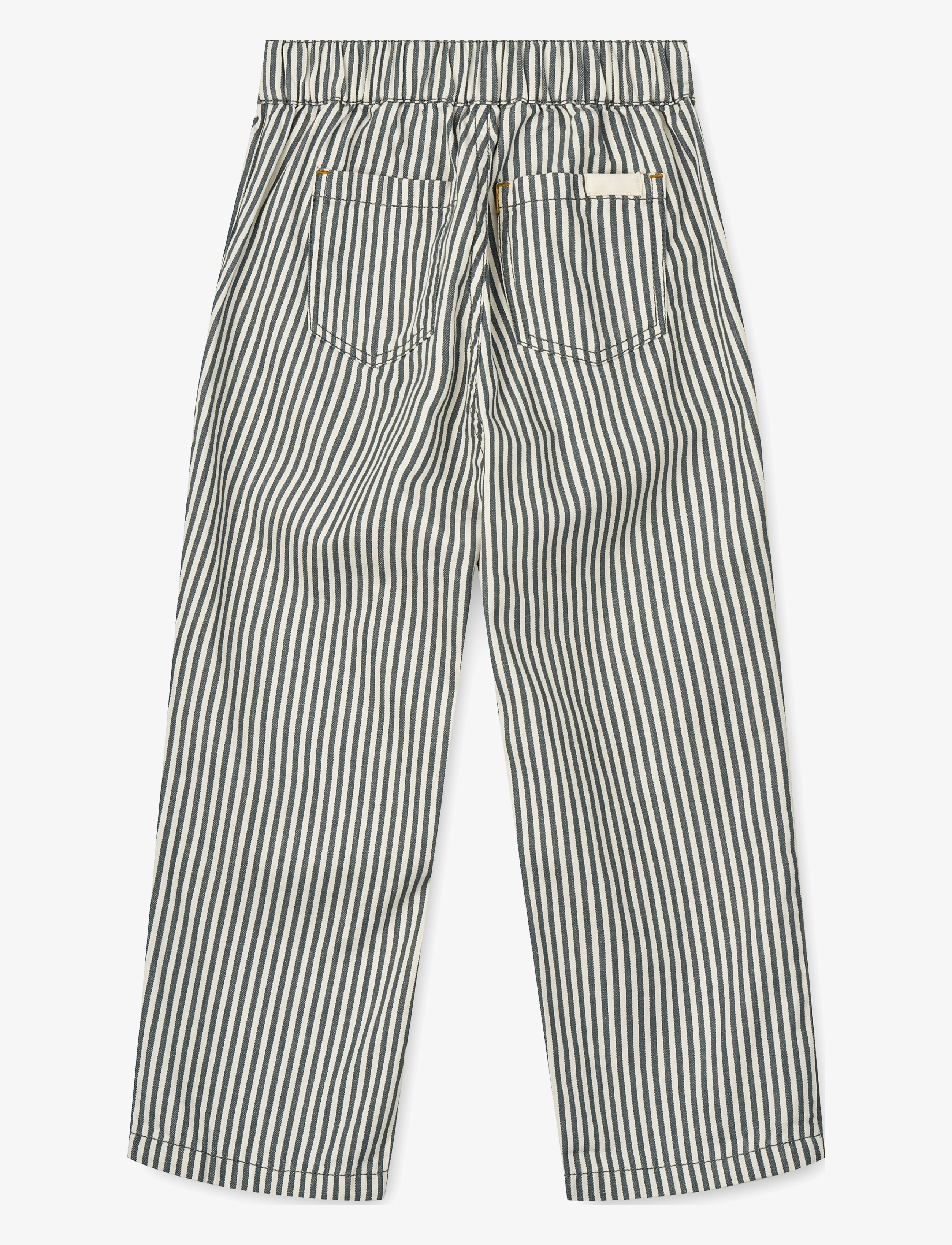 Liewood - Harald Stripe Pants - y/d stripe whale blue / creme de la creme - 1