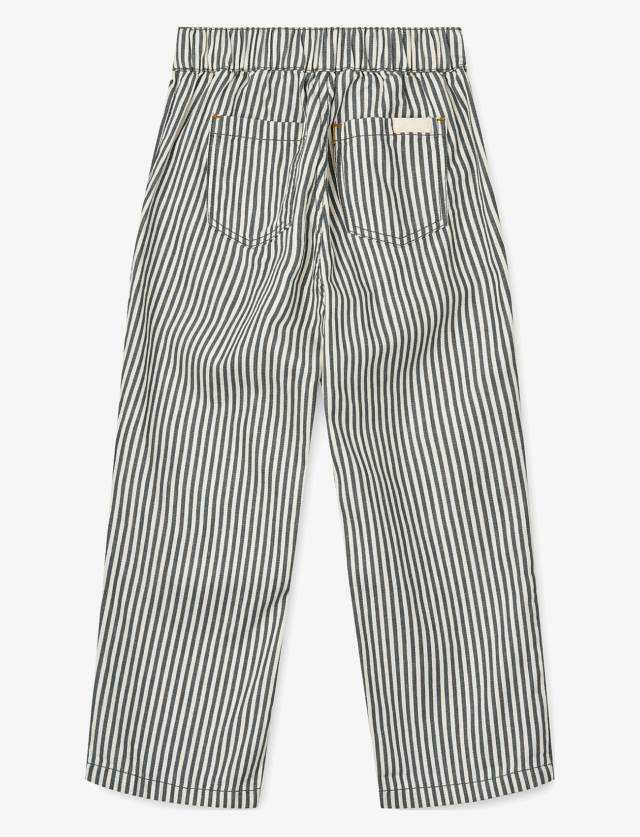 Liewood - Harald Stripe Pants - y/d stripe whale blue / creme de la creme - 2