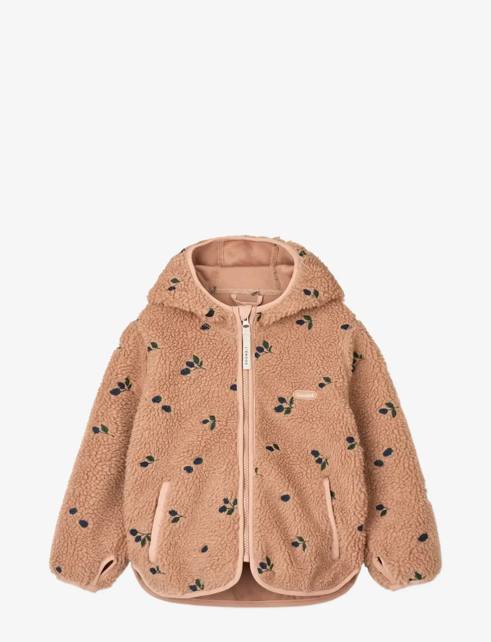 Liewood - Mara Pile Jacket - fleecejacken - berry / pale tuscany / embroidery - 0