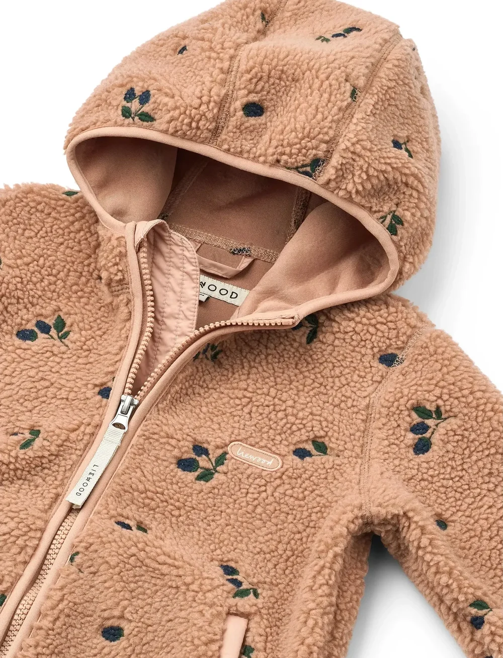 Liewood - Mara Pile Jacket - fleecejacken - berry / pale tuscany / embroidery - 2
