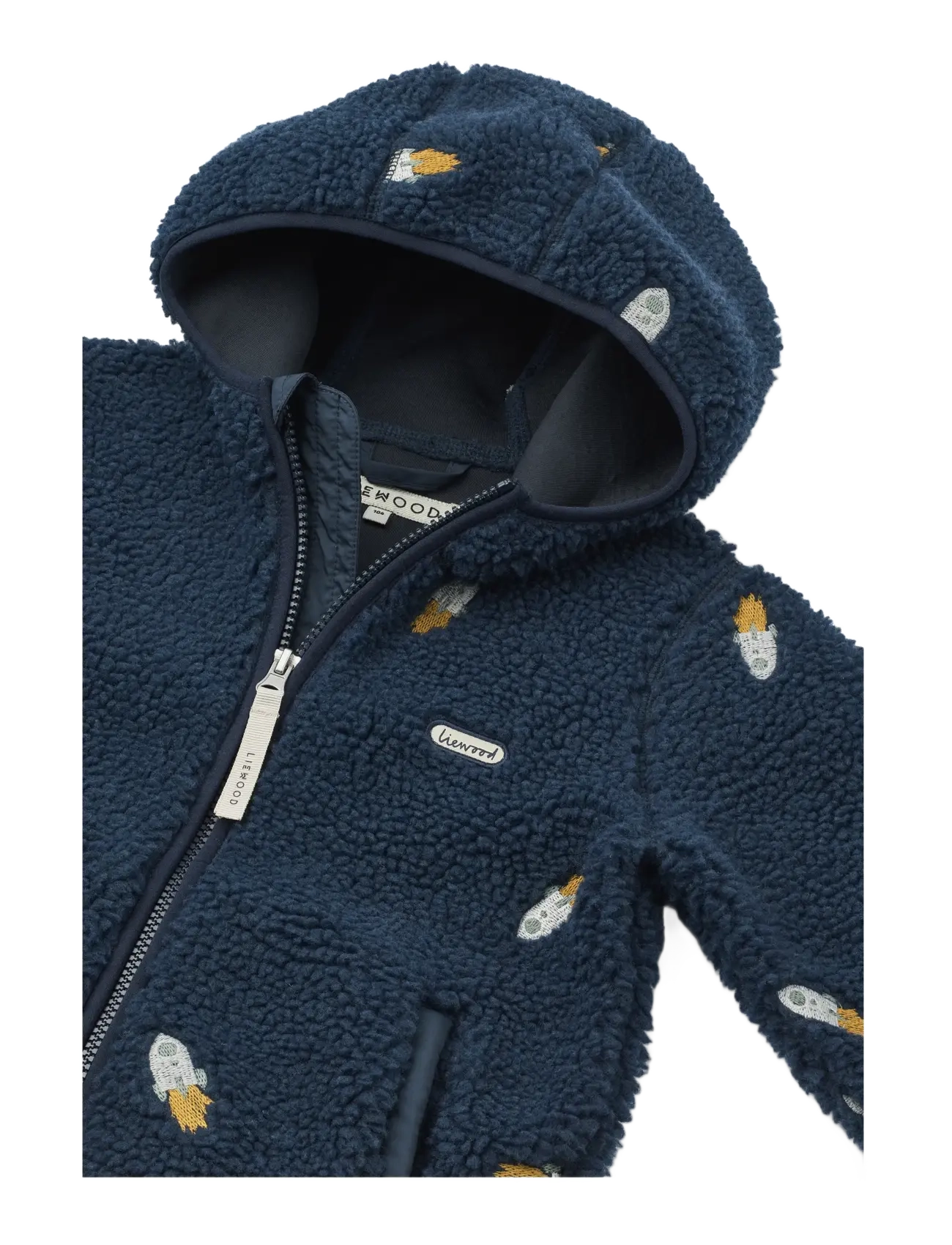 Liewood - Mara Pile Jacket - herbstjacken - rocket / classic navy / embroidery - 2