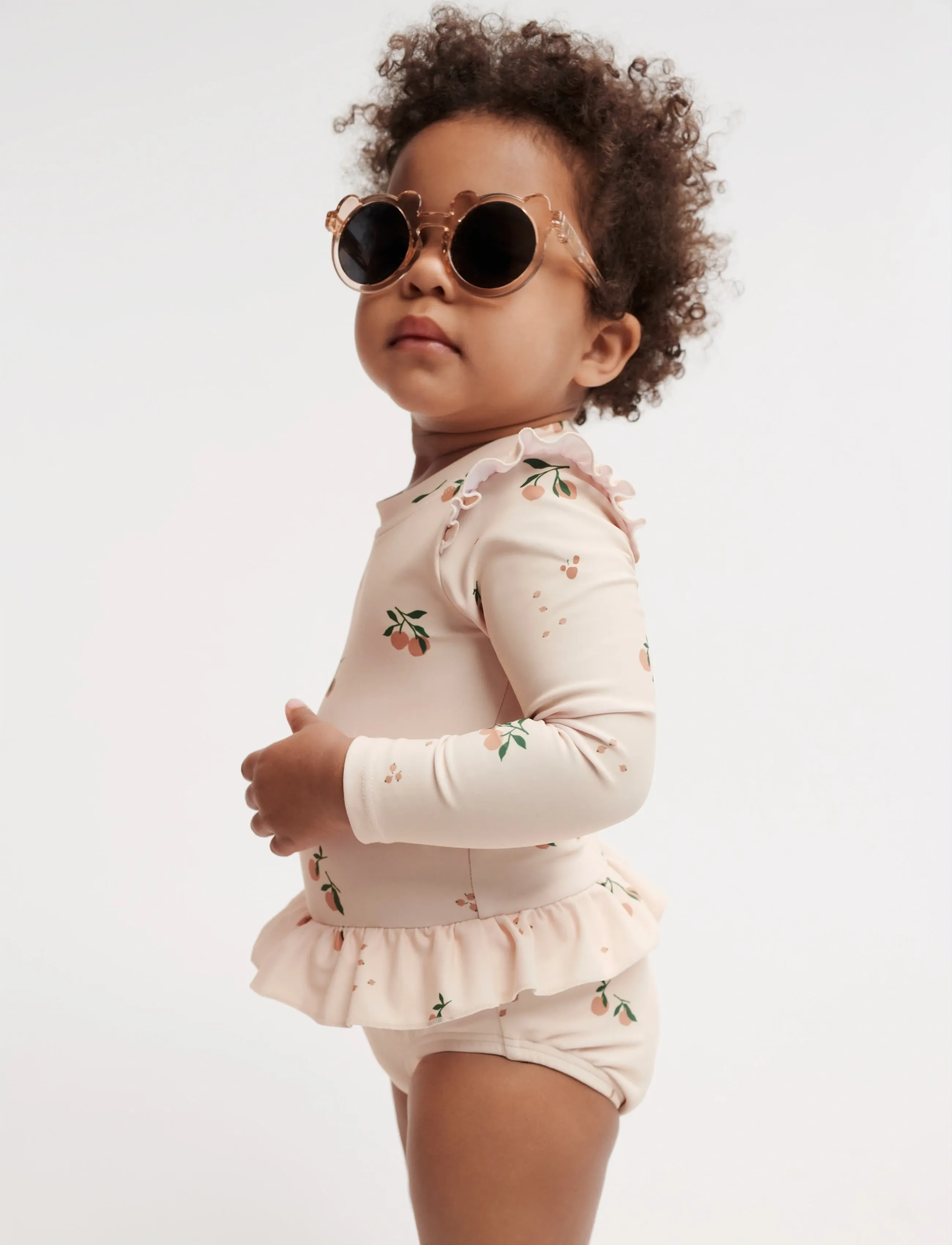 Liewood Sille Baby Printed Swimsuit, 68, Cream, Uv-Tøj > Uv-Dragter, Børn