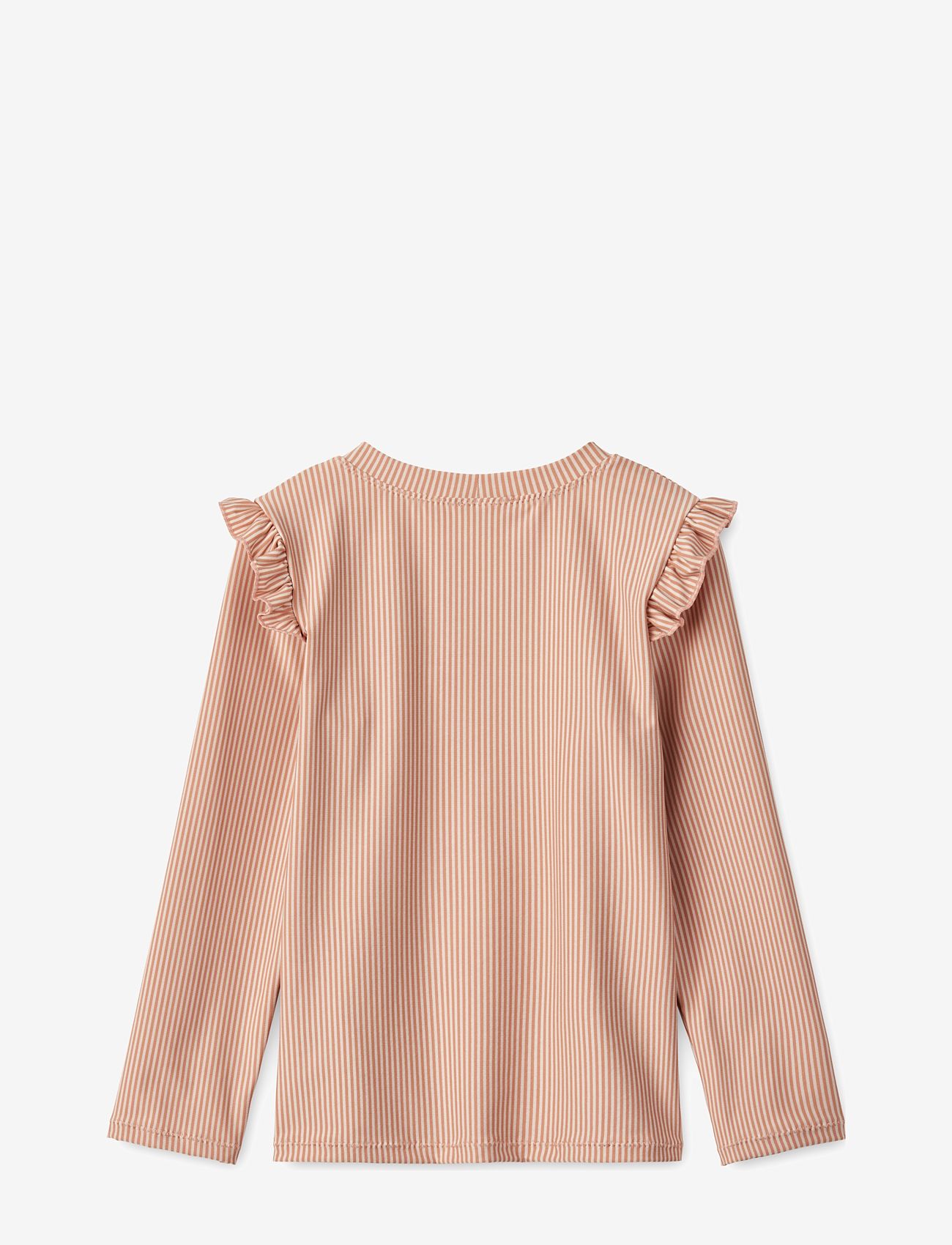 Liewood - Tenley Stripe Swim Tee - bade-oberteile - y/d stripe tuscany rose / sandy - 1