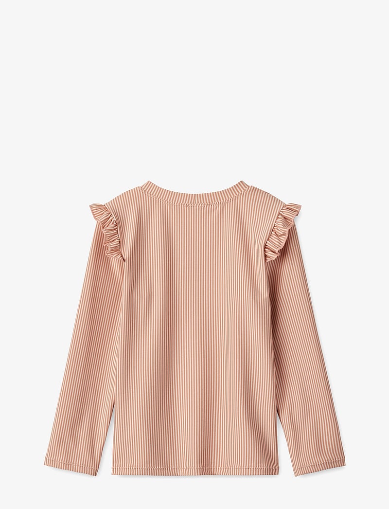 Liewood - Tenley Stripe Swim Tee - bade-oberteile - y/d stripe tuscany rose / sandy - 1